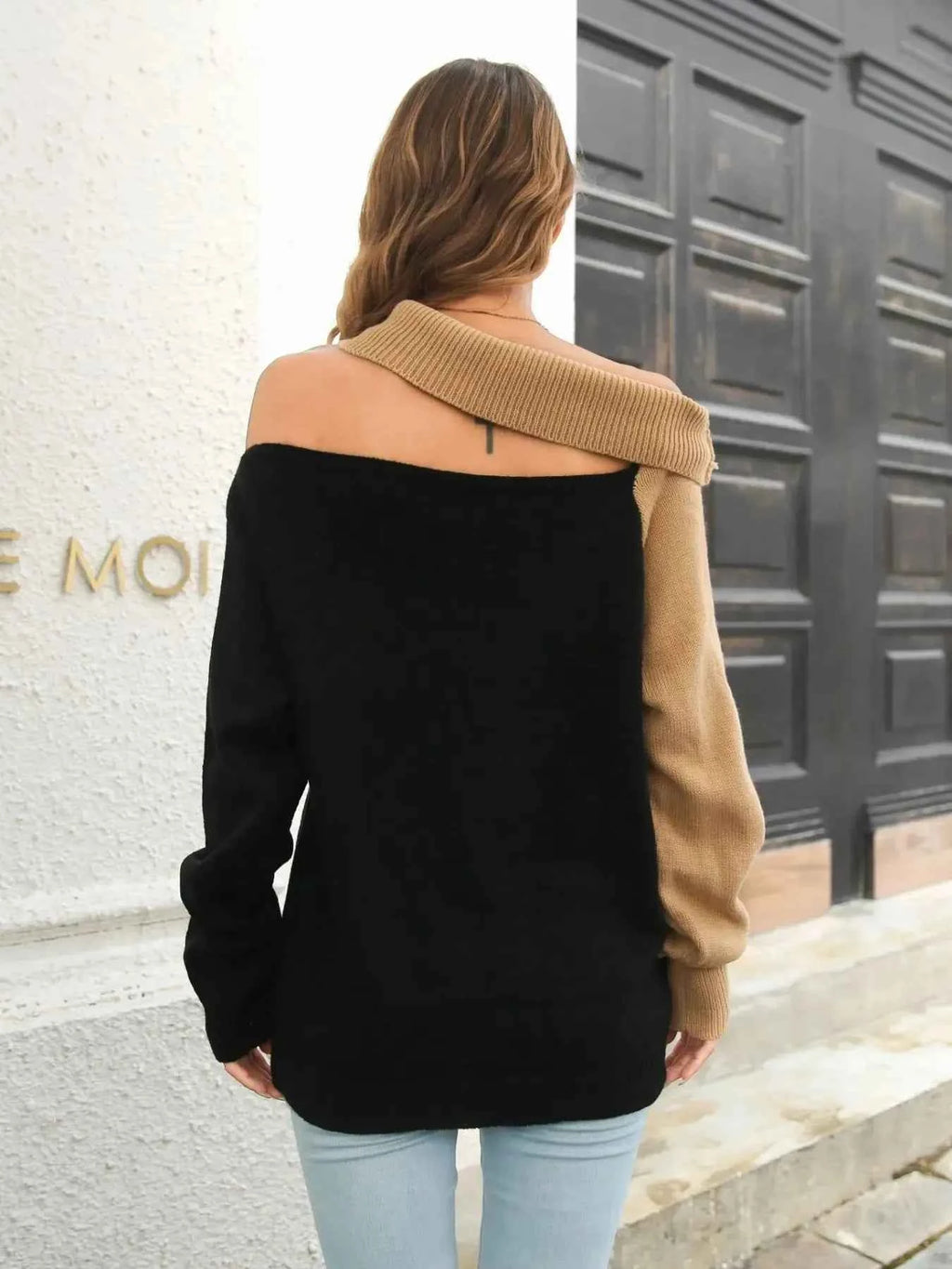 Asymmetrical Color Block Long Sleeve Sweater 92ca7508-ffcb-4f8d-a71d-9abc5fc7c3ad-Max-Origin
