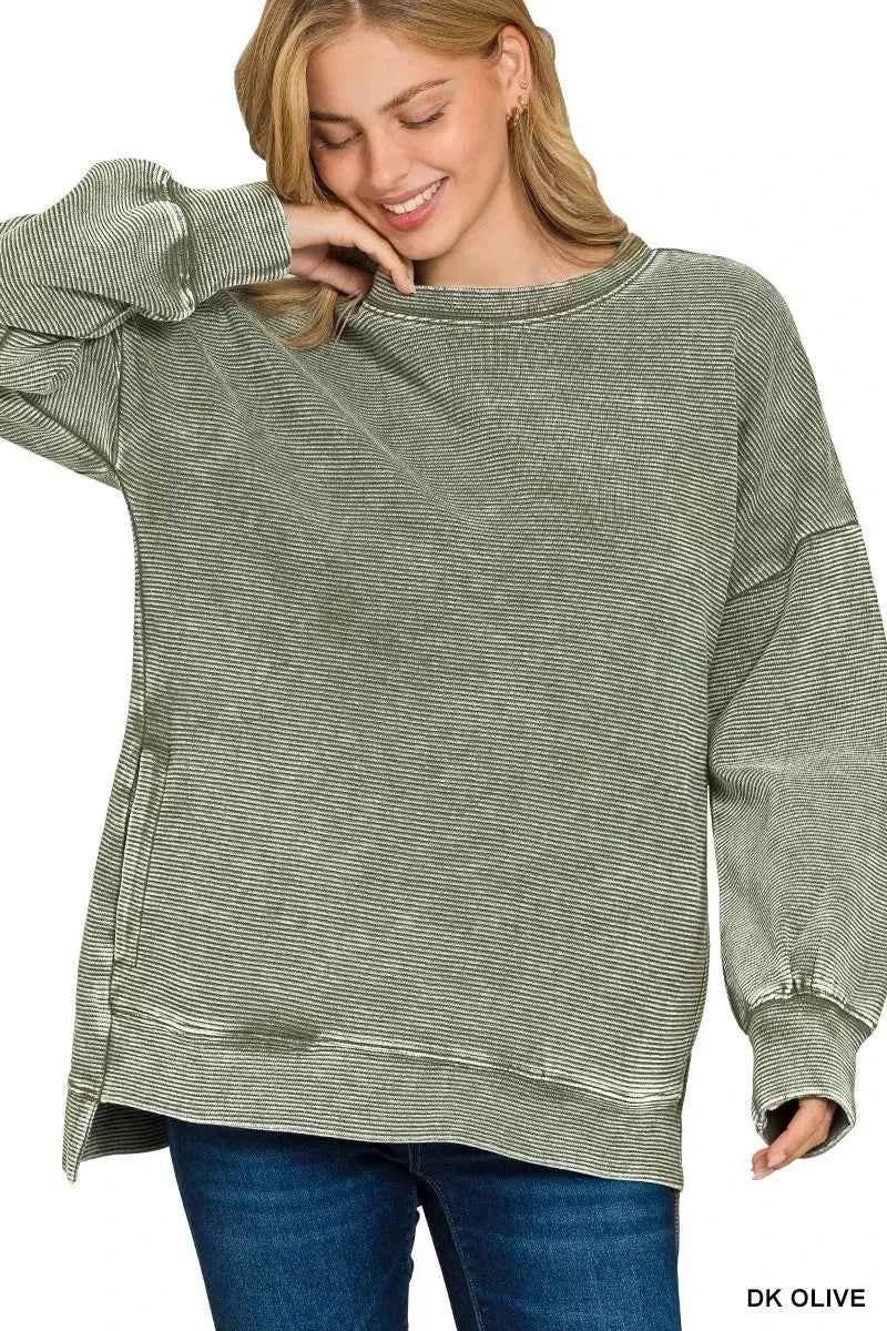 Zenana Full Size Acid Washed Double Ribbed Hi-low Sweatshirt Plus Size 934a1e31146d4802b6164d6bc5087c53-Max-Origin