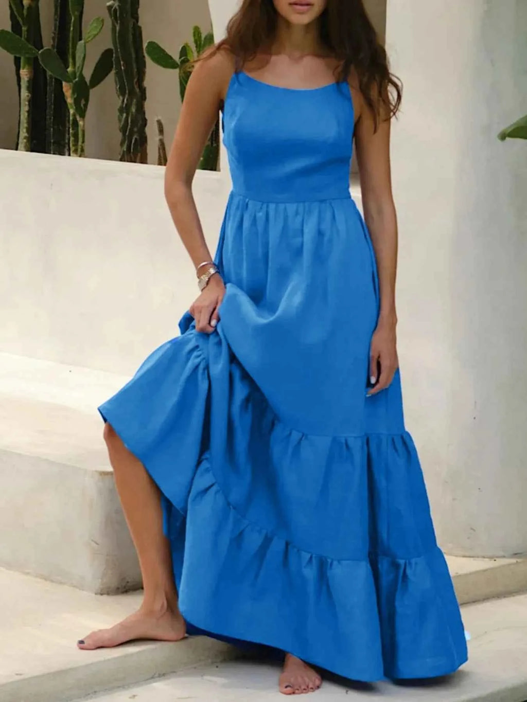 Tiered Maxi Cami Dress with Ruffled Hem 936d501e-0f7a-4de1-97da-b60e65483d49-Max-Origin