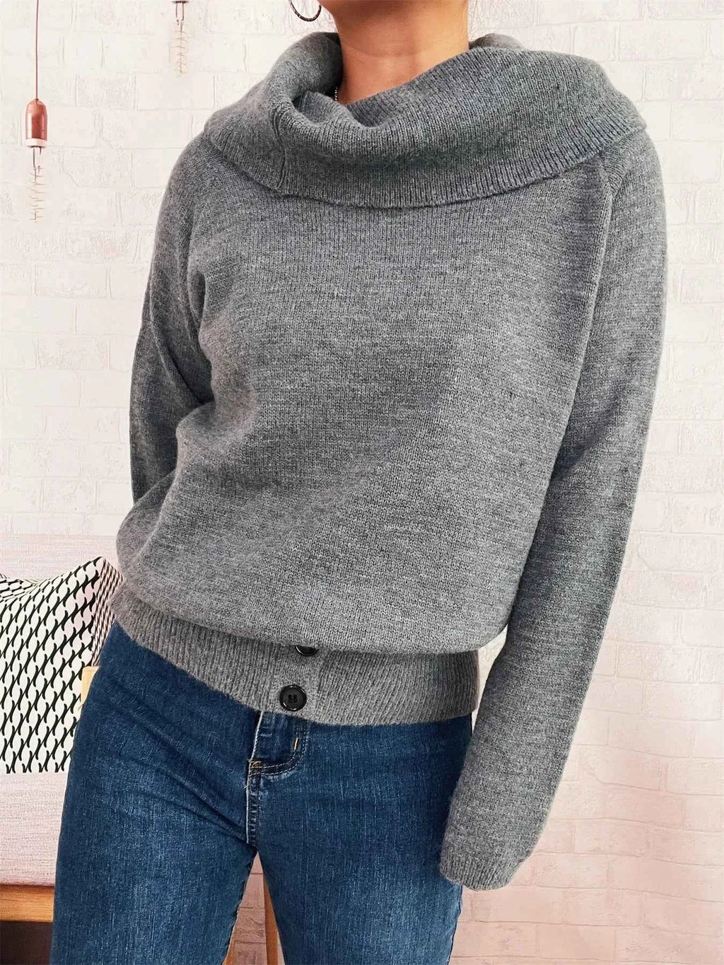 Striped Turtleneck Long Sleeve Sweater 93776e04c01845b09cfc785635a3f367-Max-Origin