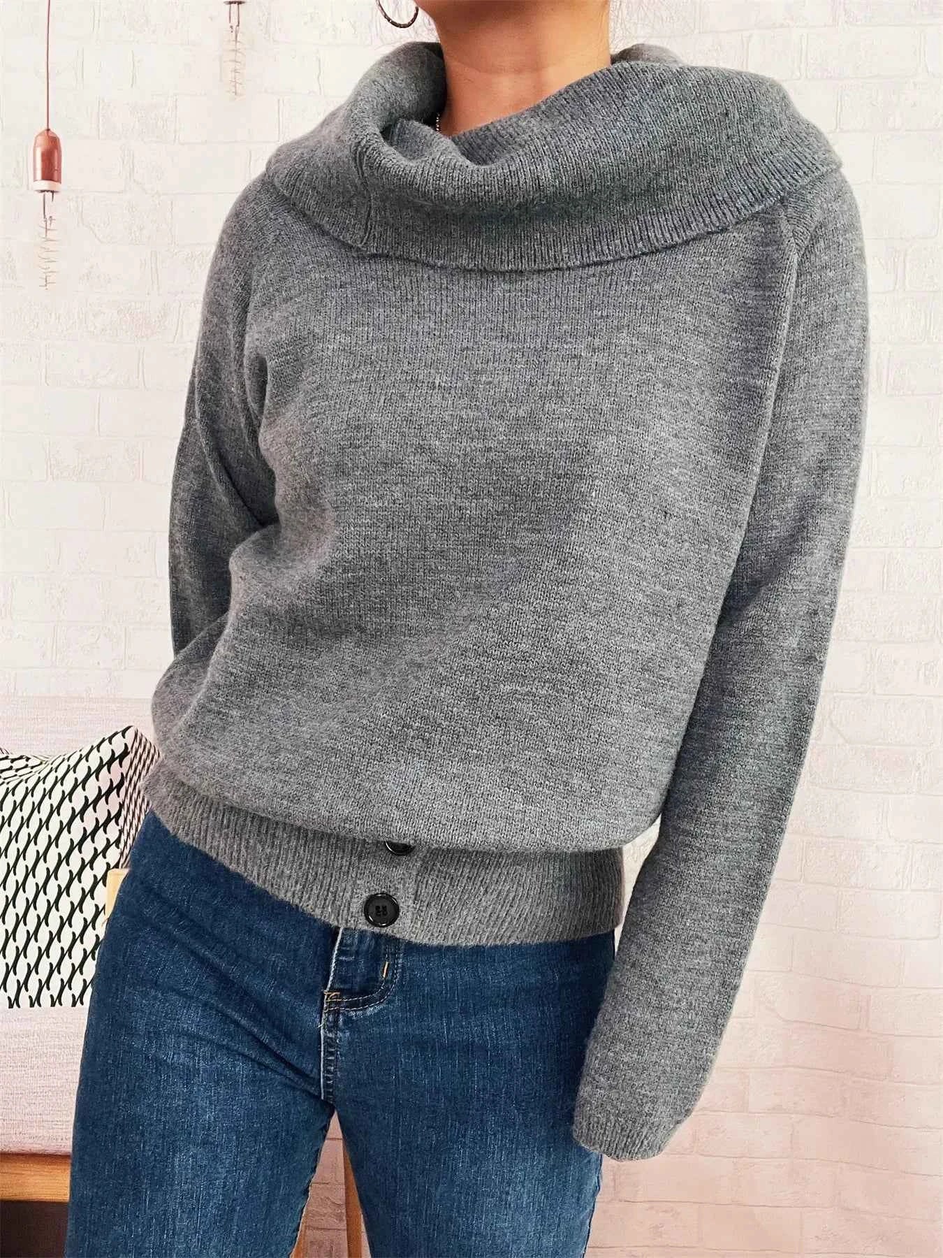 Striped Turtleneck Long Sleeve Sweater 93776e04c01845b09cfc785635a3f367-Max-Origin