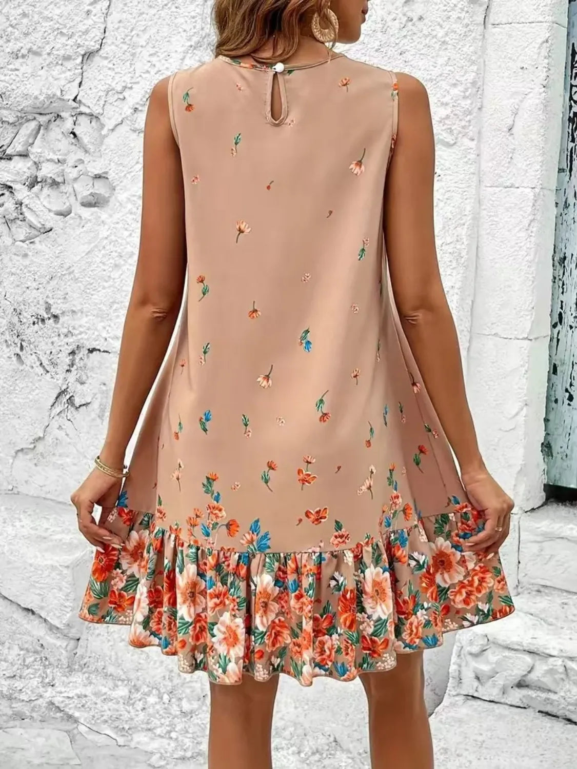 Ruffled Hem Floral Sleeveless Mini Tank Dress 93ce8834-2816-4a7a-935a-9b0649ea3c56-Max-Origin