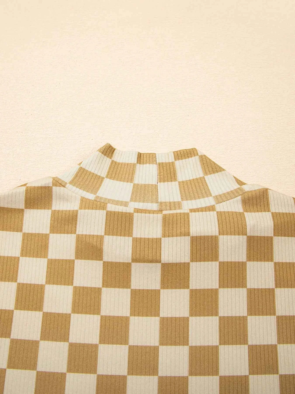 Check Pattern Turtleneck Slim Long Sleeve Tee 93ff5a9ae051469db2e7b9f5c99782ed-Max-Origin