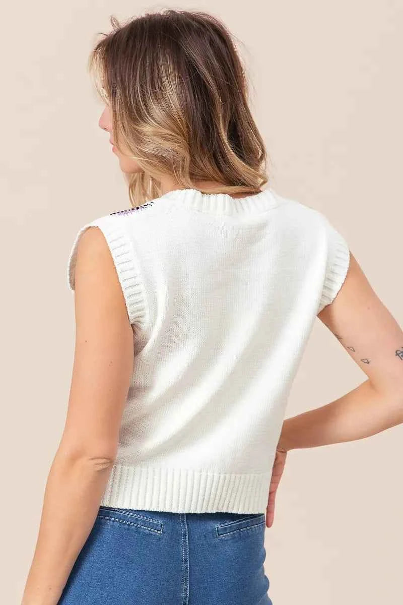 BiBi Diamond Granny Square Sweater Vest 949327afe8354dba9d1d0b607f5d8de9-Max-Origin