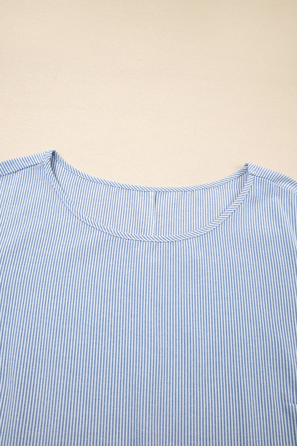 Sky Blue Crisscross Lace Detail Mixed Striped Patchwork Plus Size Dress 94a38a0d75ed6318