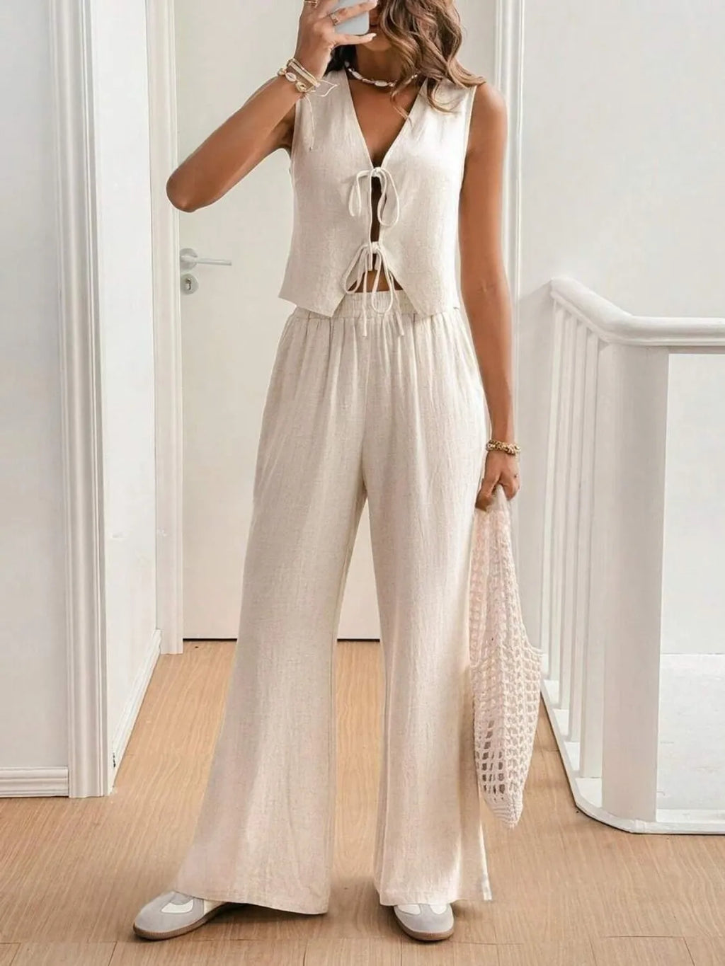 V Neck Sleeveless Top and Pants Set 94d34bbd-96a1-423b-a807-fb6a5da250a7-Max-Origin