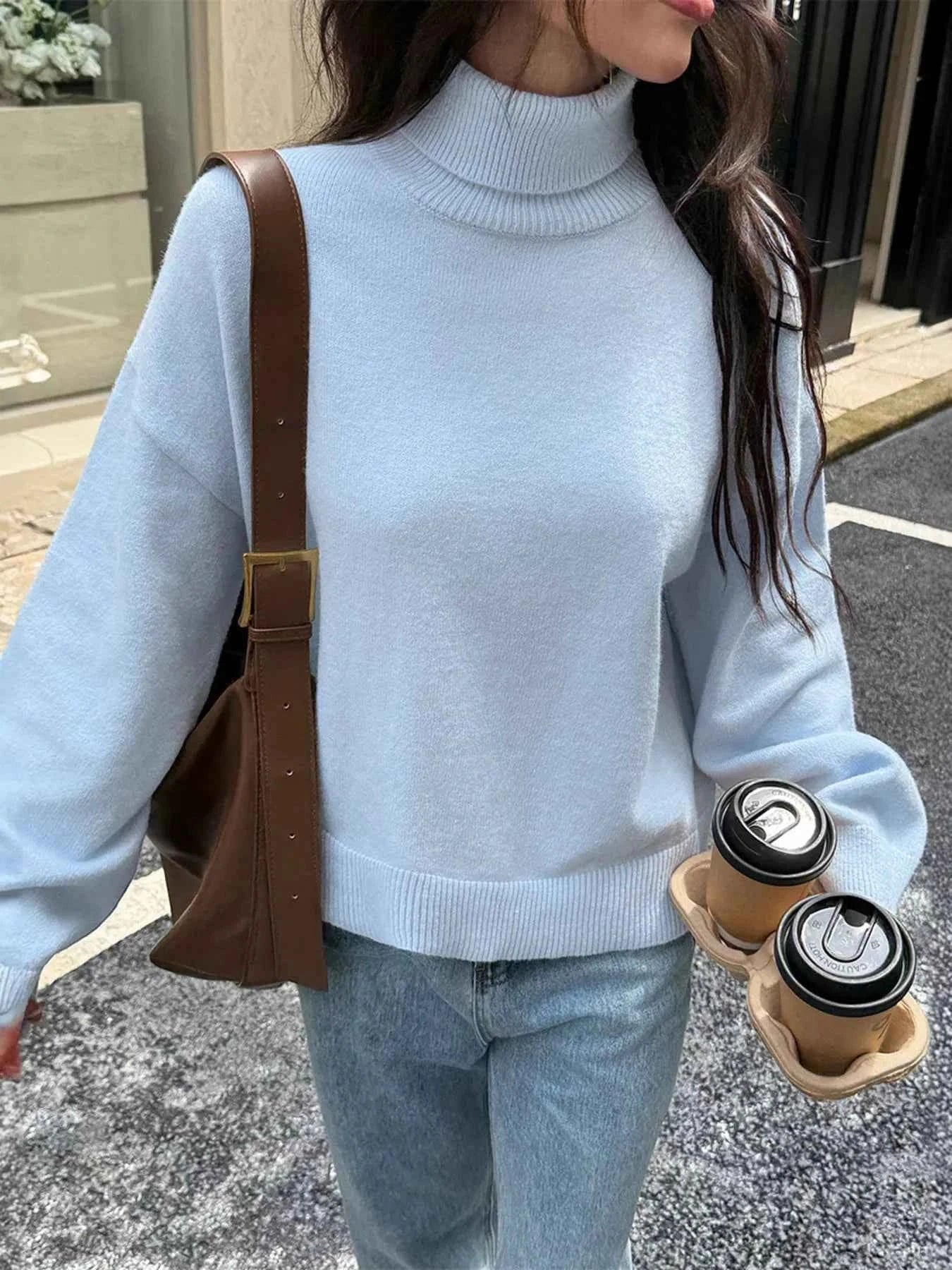 Turtleneck Long Sleeve Sweater Light Blue 94ea06c6672a413bb2429499de2807b3-Max-Origin