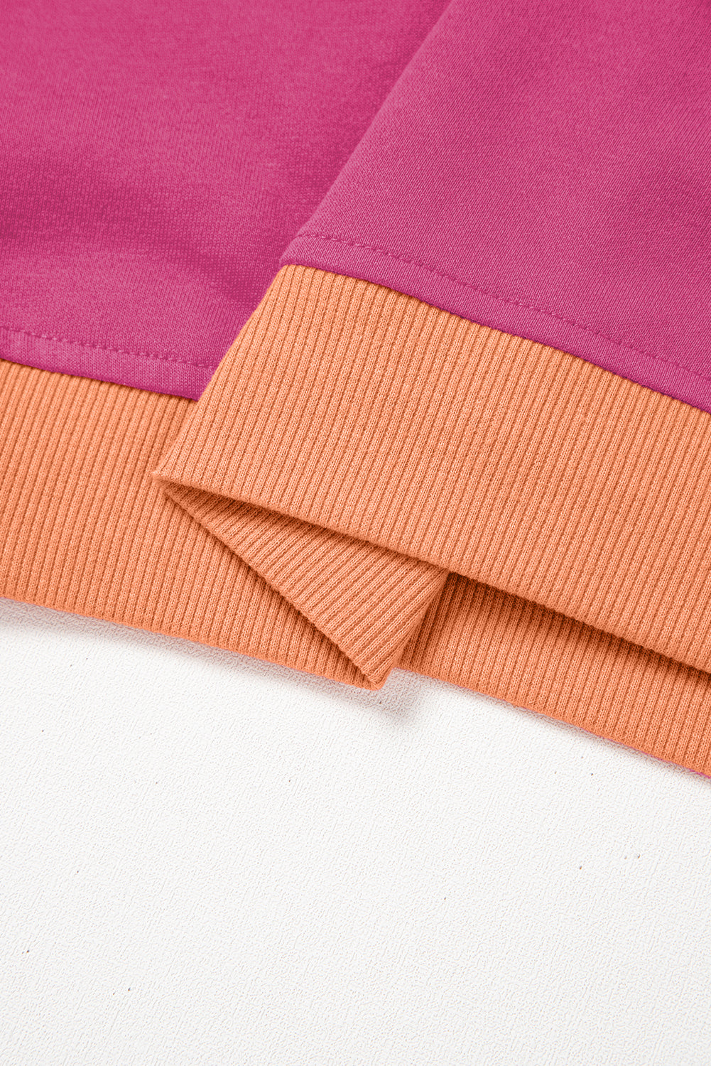 Rose Red Contrast Trim Loose Pullover and Lace-up Waist Shorts Set 952c257d3a68a8af