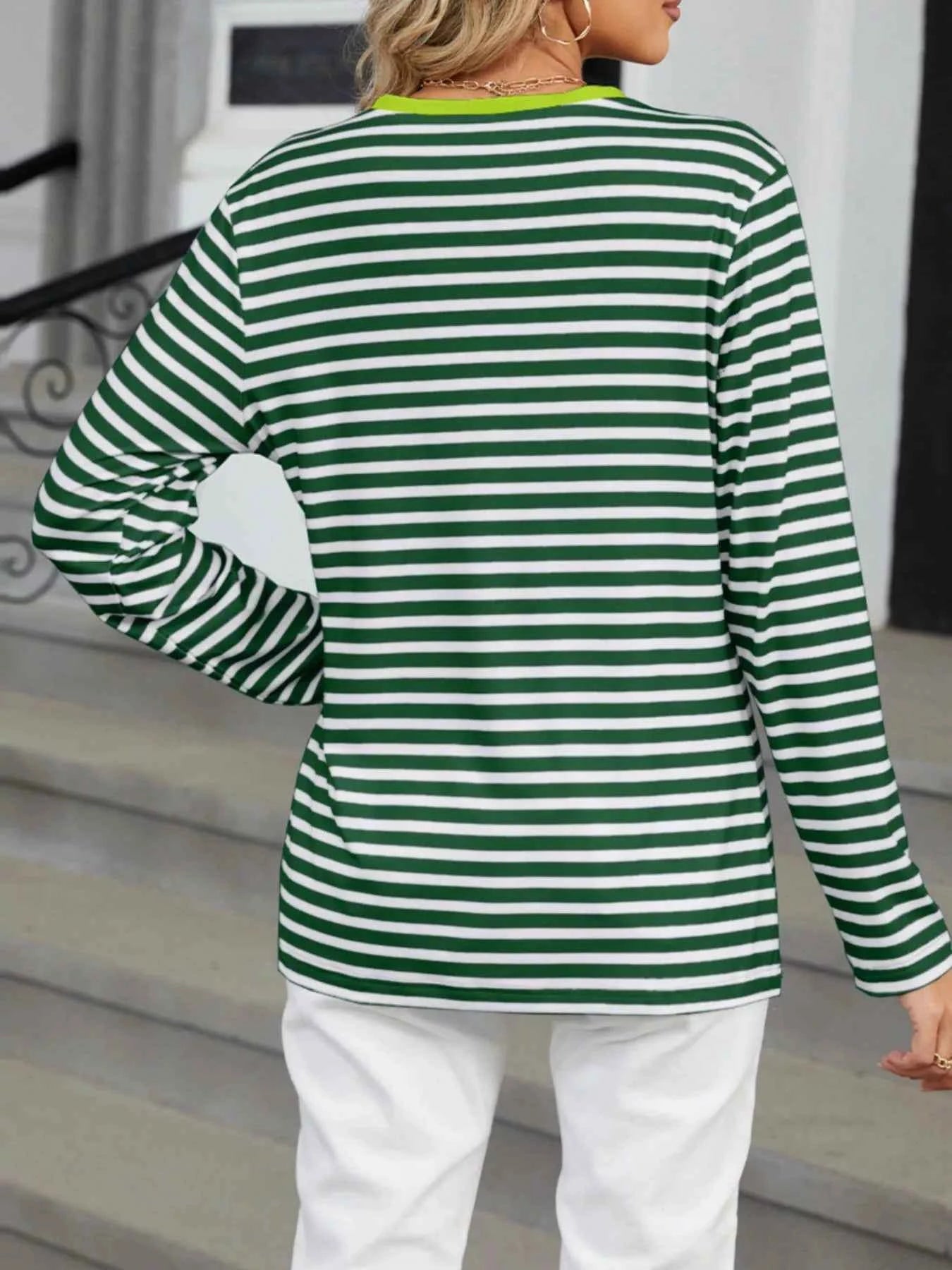 Striped Long Sleeve Henley T-Shirt 9540fb0a-970e-402f-85bd-595b33dae2d9-Max-Origin