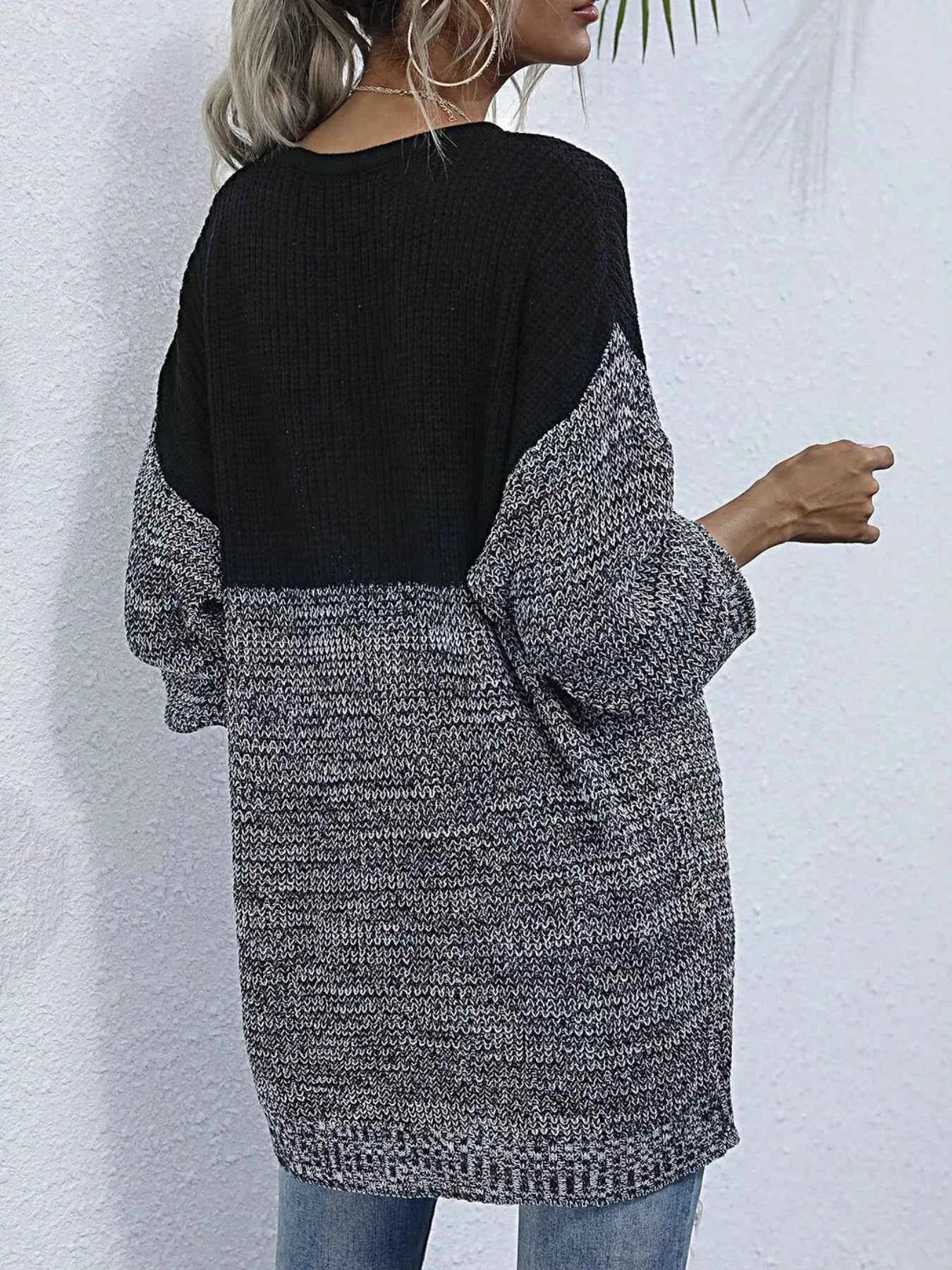 Color Block Long Sleeve Oversized Sweater 955b9644-c330-47f0-9145-d1532fdf4f26-Max-Origin