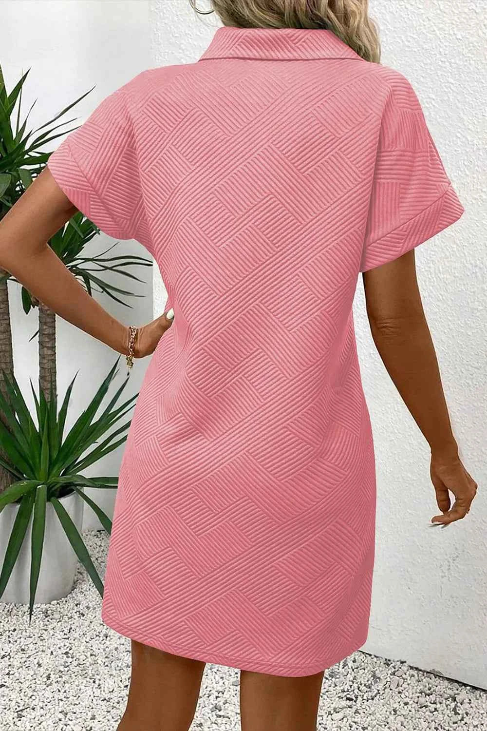 Button Front Short Sleeve Mini Dress 9567bc4a-fc2a-41ef-b6f9-0ba810cfdb7f-Max-Origin