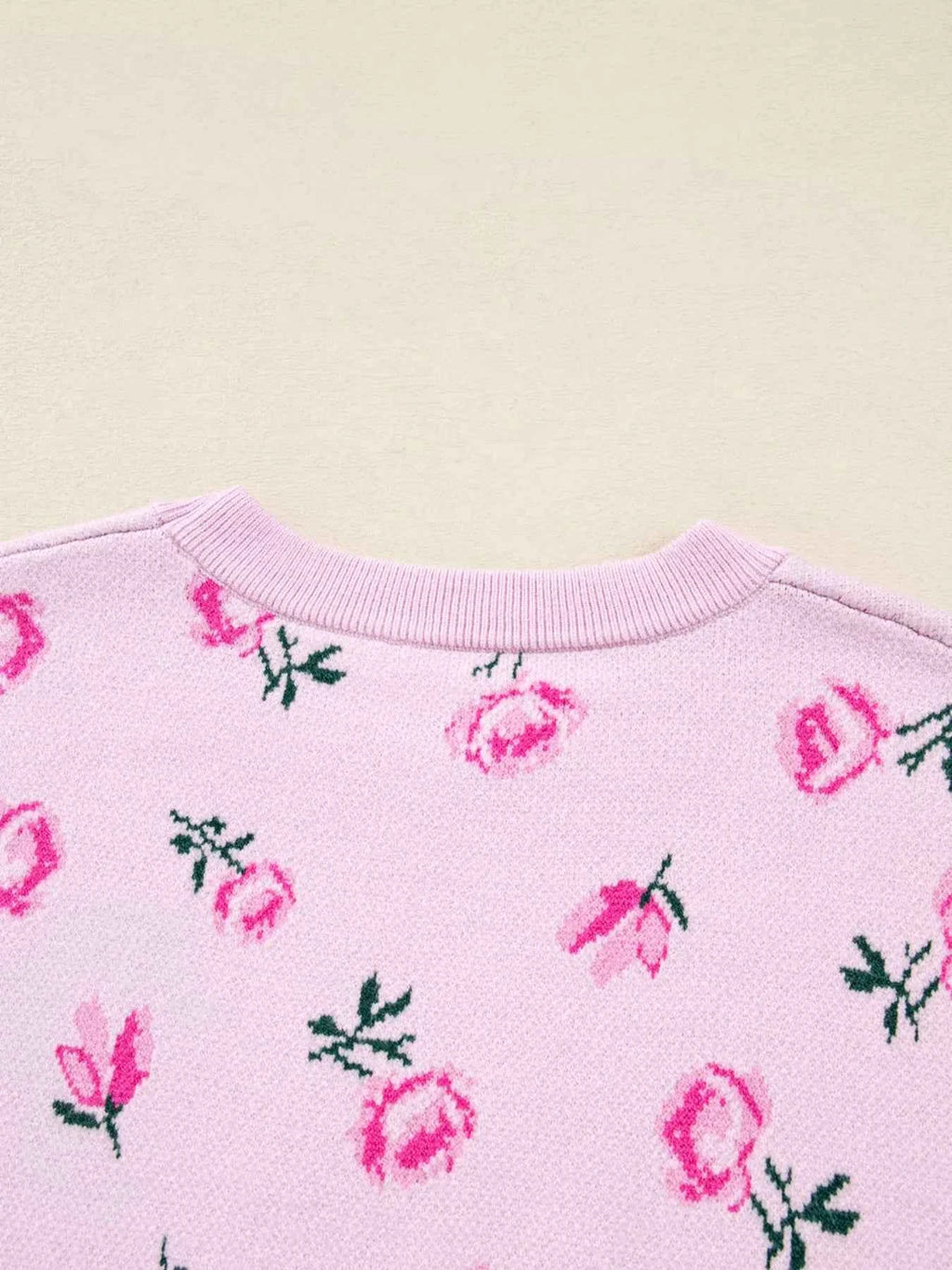 Floral Drop Shoulder Cropped Sweater 960b2ca4b8914b8fb12fd38cf2e97932-Max-Origin