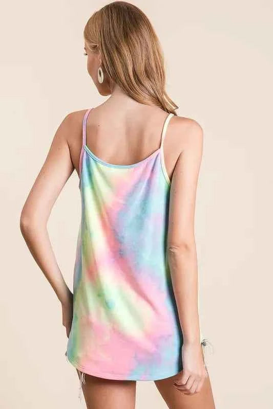 BiBi Tie Dye Terry Caged Neck Knit Camisole 9663ebba696341e0a20dfec79a247414-Max-Origin