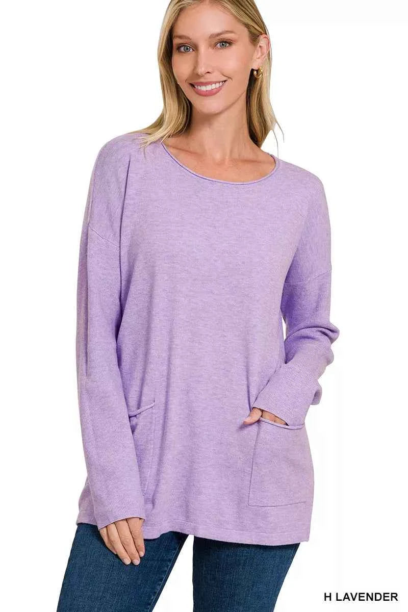 Zenana Viscose Long Sleeve Front Pockets Sweater 966598e0-21e8-4131-a26f-e380f9fd777e-Max-Origin