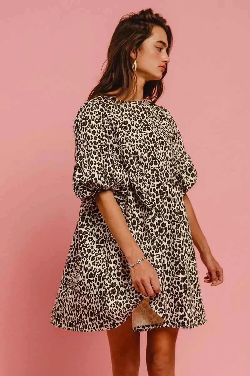 BiBi Leopard Denim Dress With Back Contrast Tie Detail 96911f8762c34ee0a6b22b992637e064-Max-Origin
