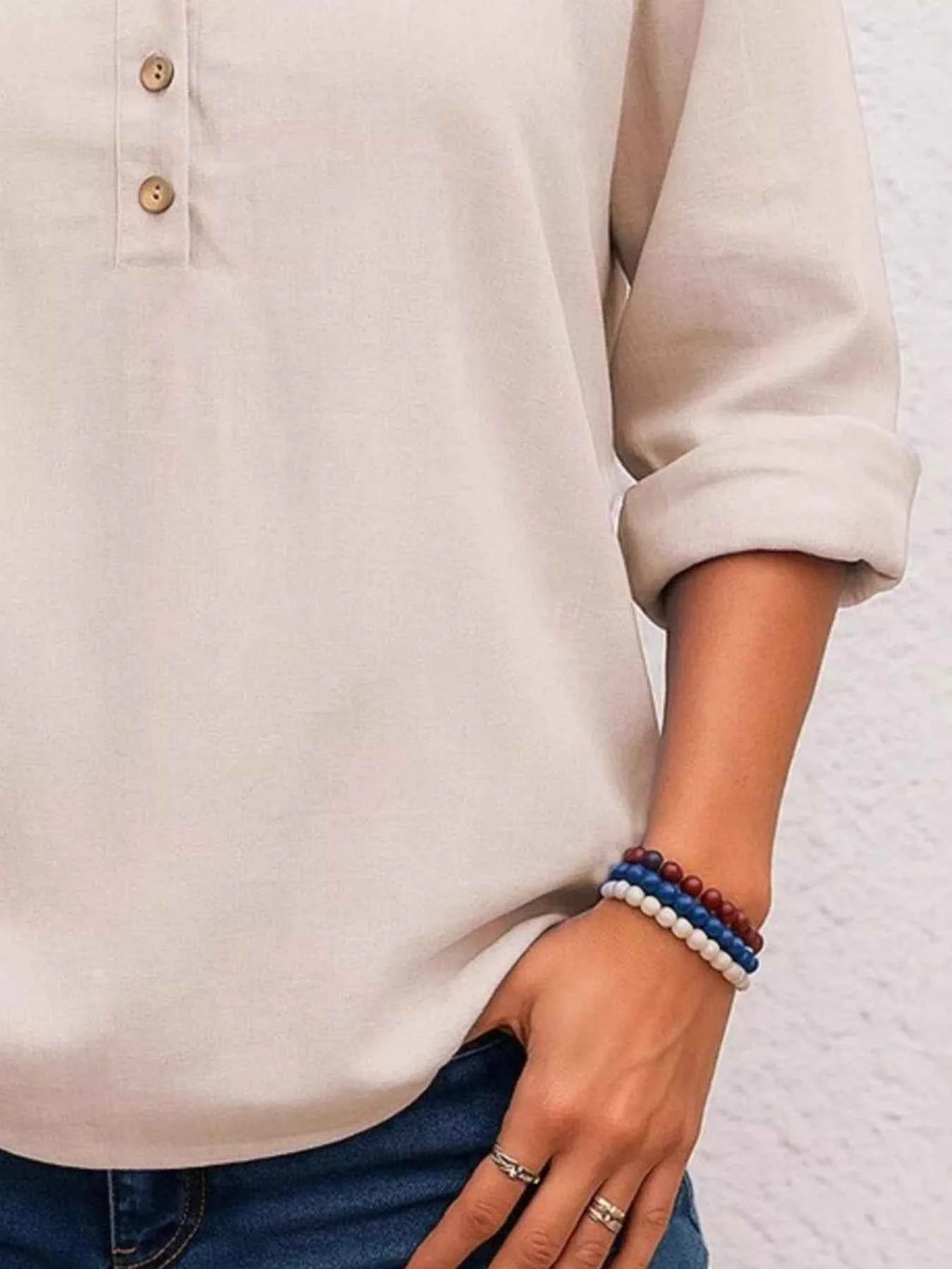 Full Size Button Detail Notched Long Sleeve Blouse Plus Size 969e31a8-e540-456f-99be-d570f5a543b9-Max-Origin