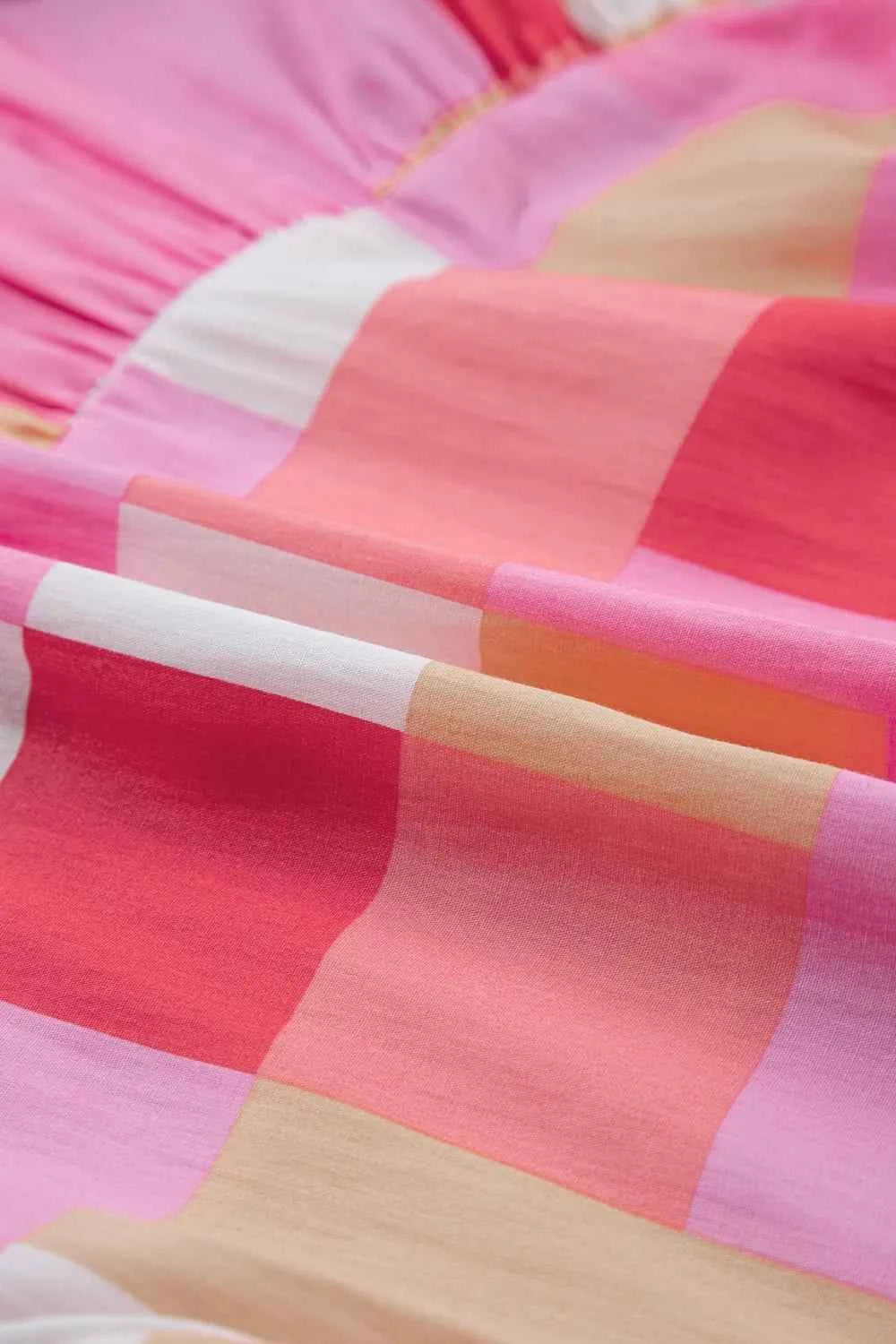 Color Block Button Up Short Sleeve Mini Dress 96c7b350-b02b-4fd7-8ef7-f5593a6bc0de-Max