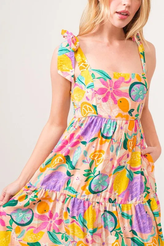 And The Why Shoulder Strap Tropical Fruit Printed Tiered Maxi Dress 972432880c144c1b915bedf835200cd2-Max-Origin