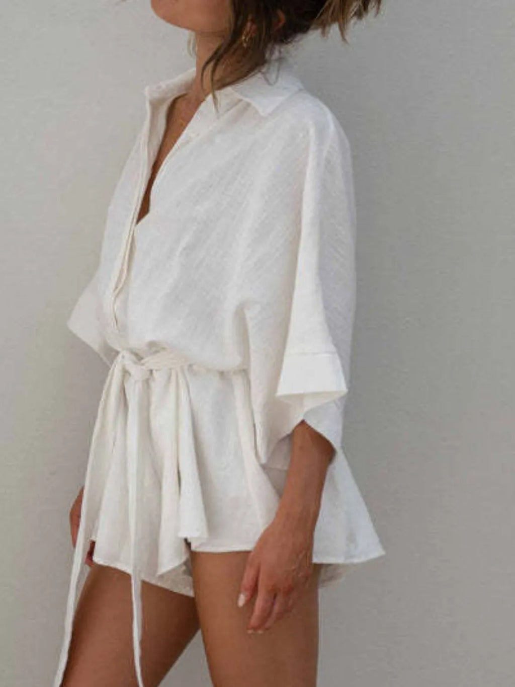 Collared Neck Half Sleeve Romper 979ecc28-ea02-4219-b3df-3e1f9fade3a7-Max-Origin