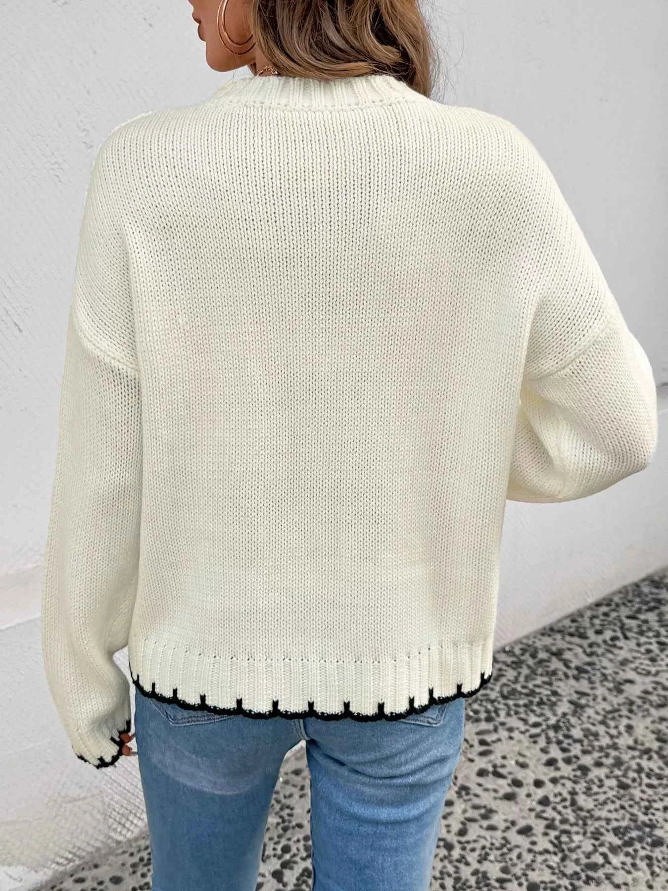 Cable Knit Round Neck Sweater 979f450ec87d4d038e109529ec66f42e-Max-Origin