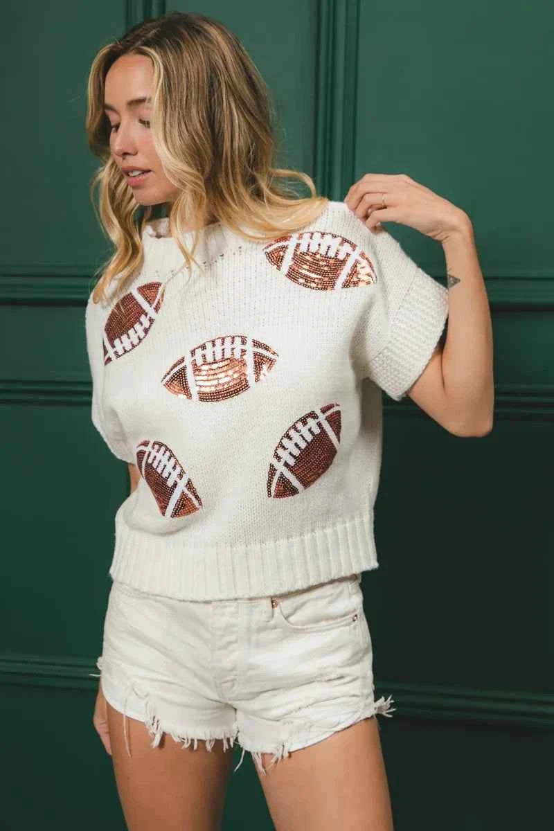 BiBi Gameday Sequin Football Patches Rib Banded Sweater 97e4d3b985ff4b66b45cdc37f61e8cd9-Max-Origin