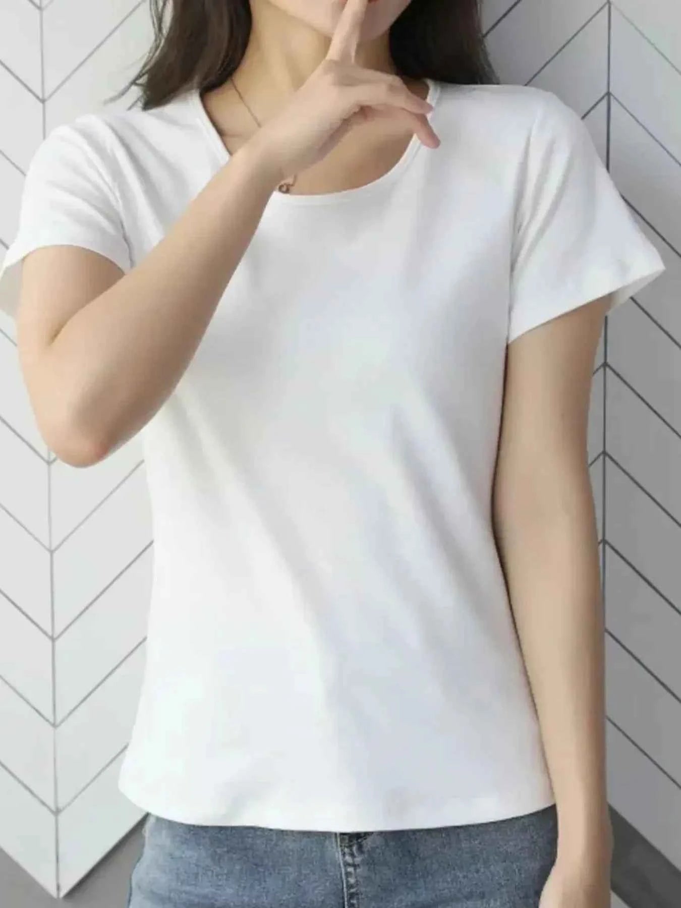 Round Neck Short Sleeve T-Shirt 988d5ef4-ac78-4e75-b85b-f2412f274ae3-Max-Origin