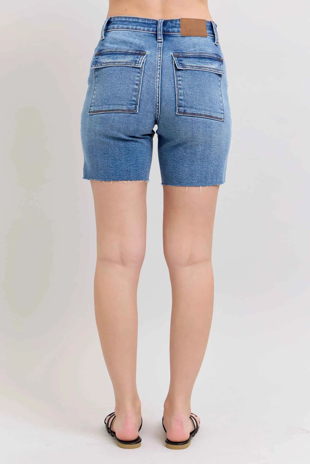 Judy Blue Full Size Mid Rise Bermudas Denim Shorts W/ Back Flap Pockets Plus Size 98cf0d7fe4d946b1b930ae49b5e2ab4f-Max-Origin
