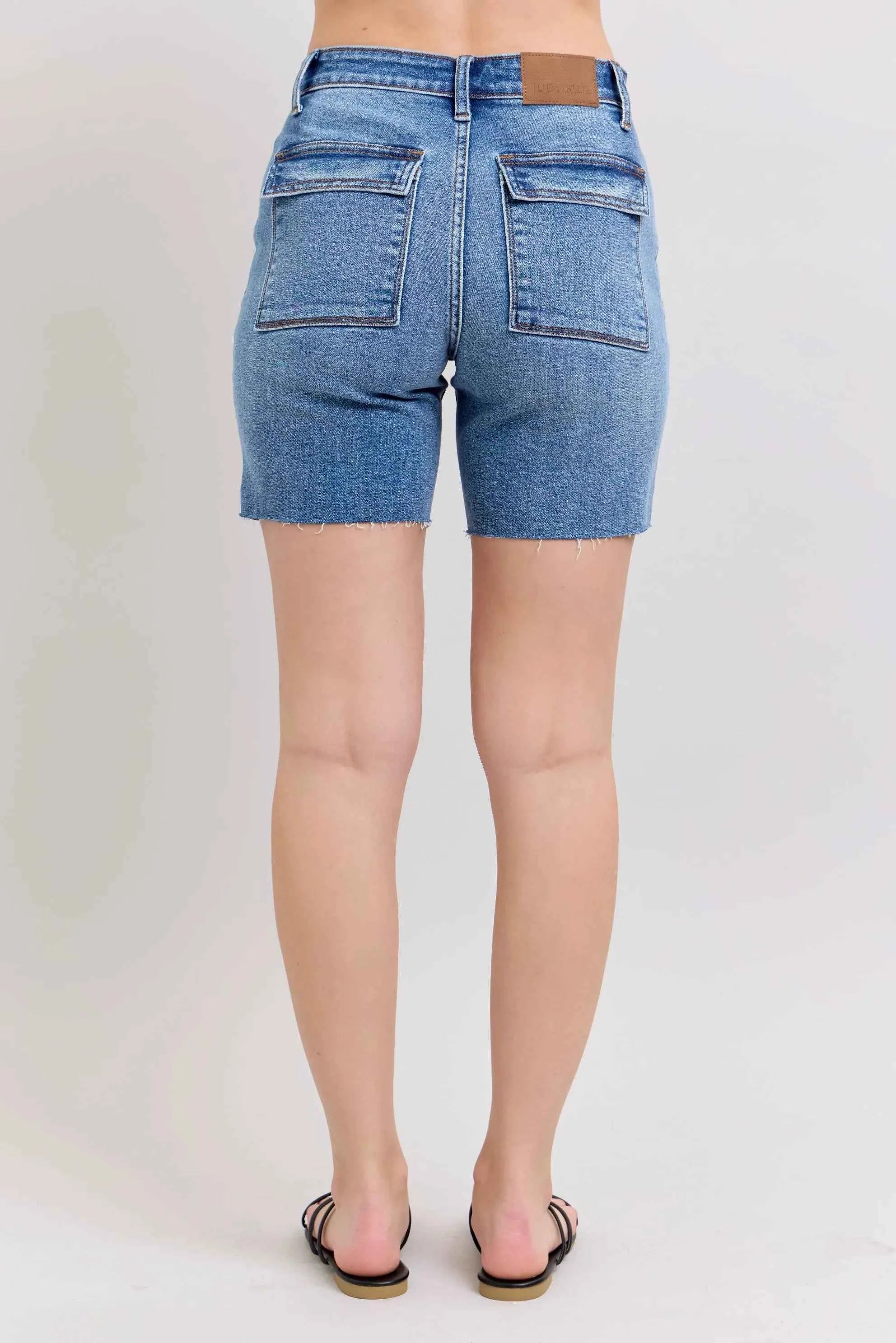 Judy Blue Full Size Mid Rise Bermudas Denim Shorts W/ Back Flap Pockets Plus Size 98cf0d7fe4d946b1b930ae49b5e2ab4f-Max-Origin