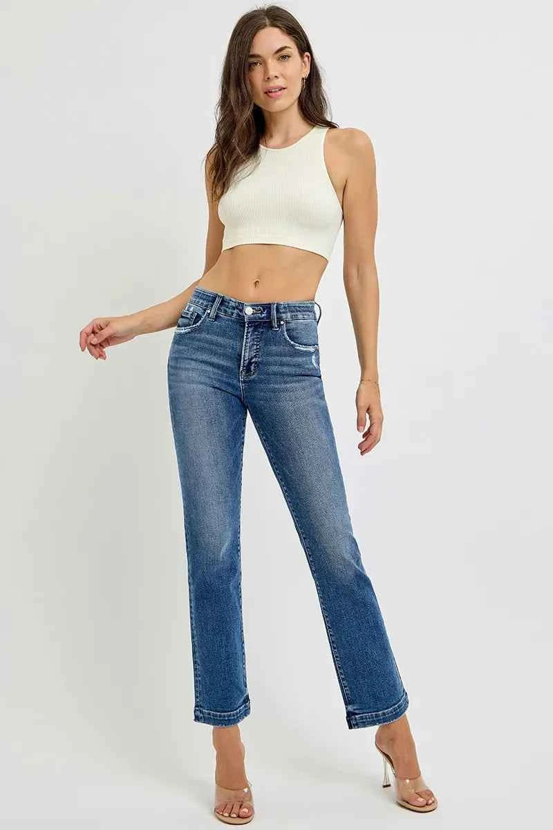 RISEN Full Size Tummy Control Elastic Band Mid Rise Straight Jeans Plus Size 98d7d4ef9cd94a40bd6e5bd5b4982e25-Max-Origin