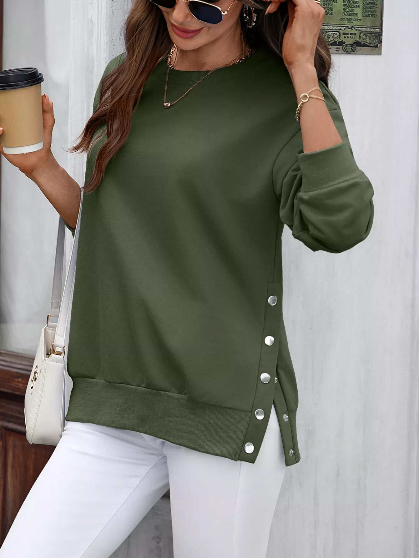Side Snap Round Neck Sweatshirt 993308ed-5a1a-4c7d-a269-329c5b018f68-Max-Origin