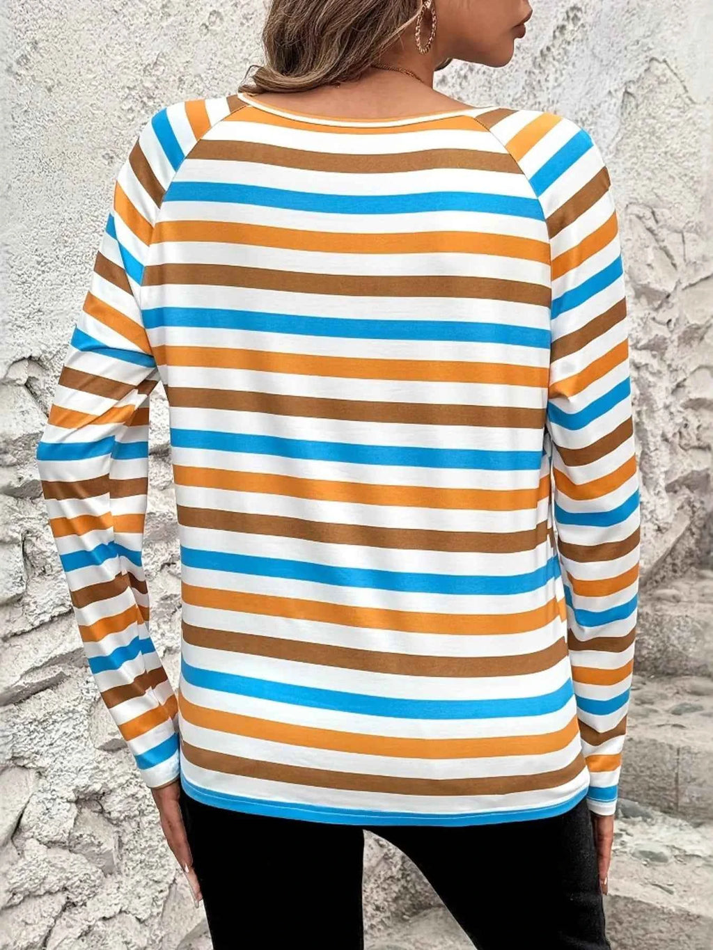 Full Size Striped Long Sleeve Casual Top Plus Size 997f1f05cd814046bc0de762fca5e5da-Max-Origin
