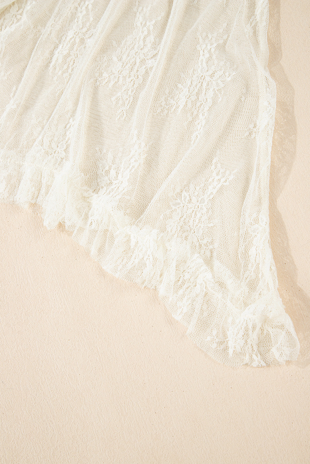 Apricot Lace Cascading Tiered High Waist Maxi Skirt 9a2325d991d5a9e0