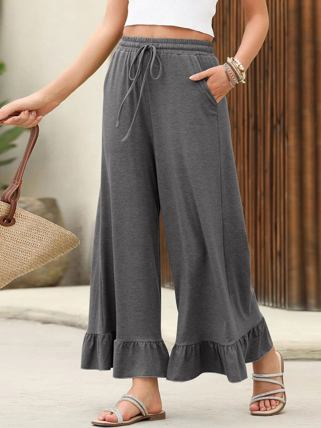 Ruffled Hem Wide Leg Pants 9a26a10d-7b3f-4156-a682-2dcca8df0967-Max-Origin