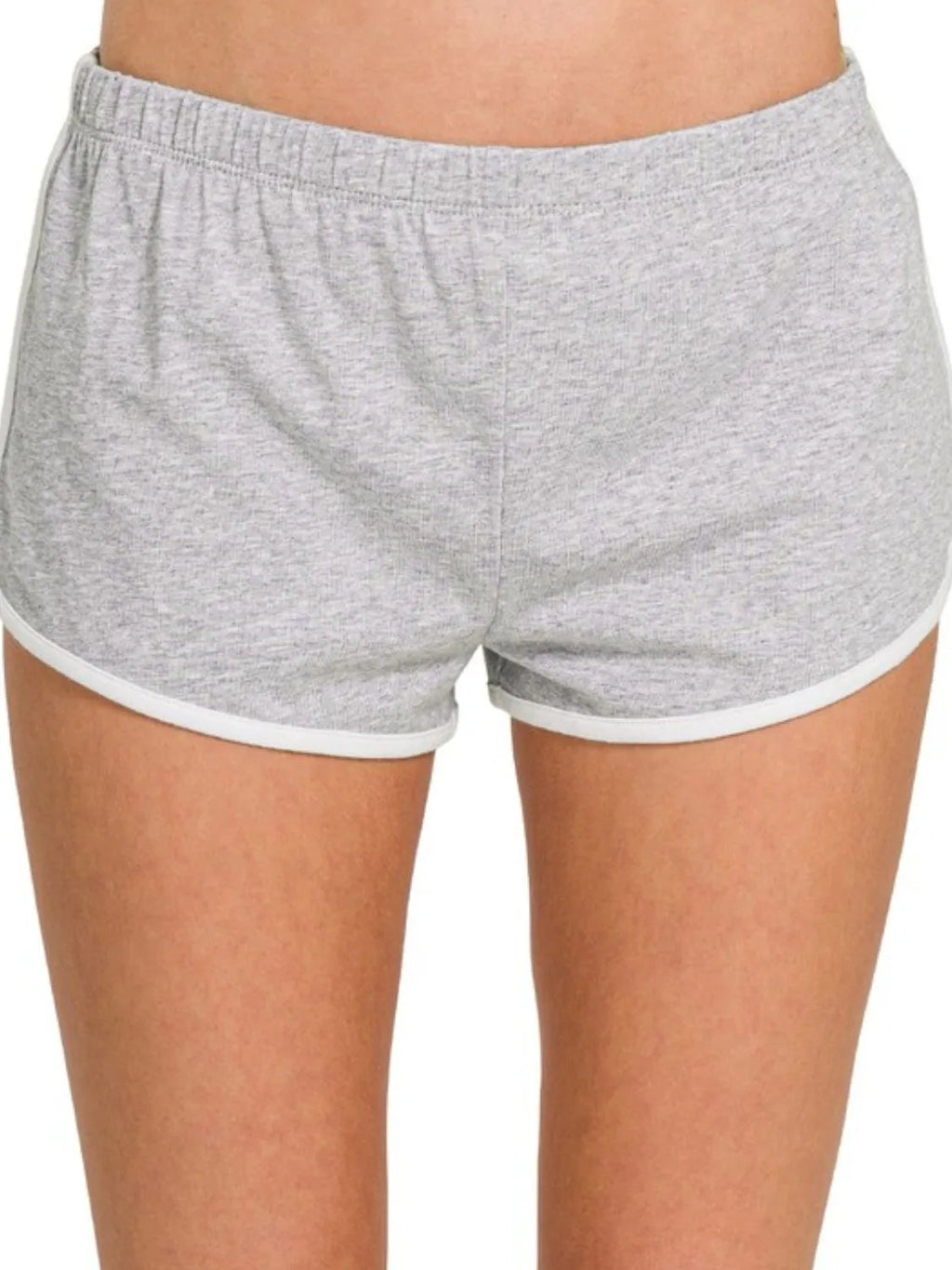 Zenana Elastic Waistband Dolphin Shorts H GREY 9a2824f9-fedc-45cb-a856-05d450d6364b-Max-Origin