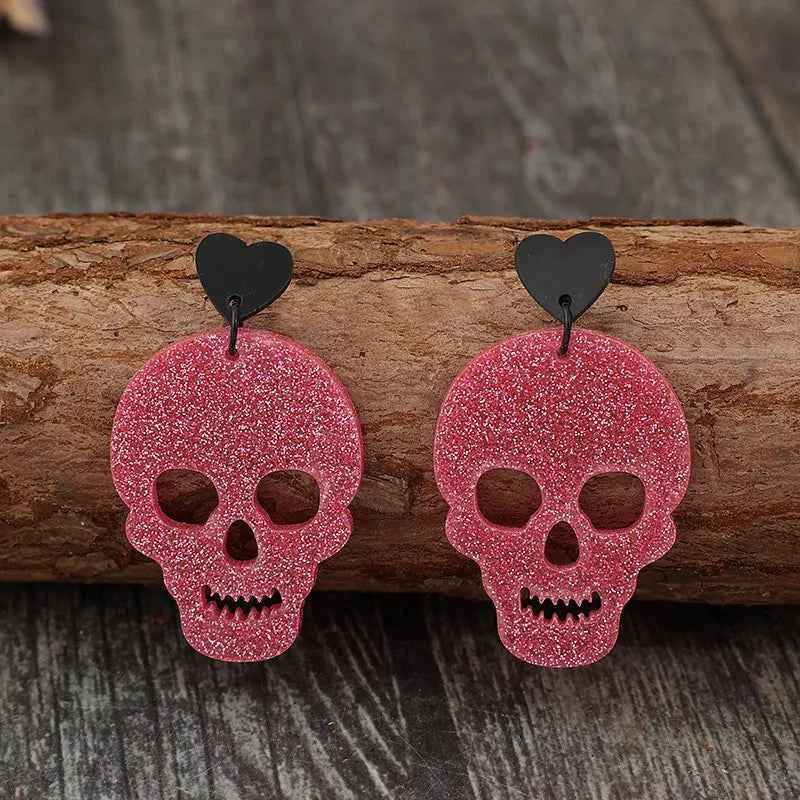 Acrylic Skeleton & Heart Earrings 9a300c47-56d5-4f13-9c03-84f6193b0a64-Max