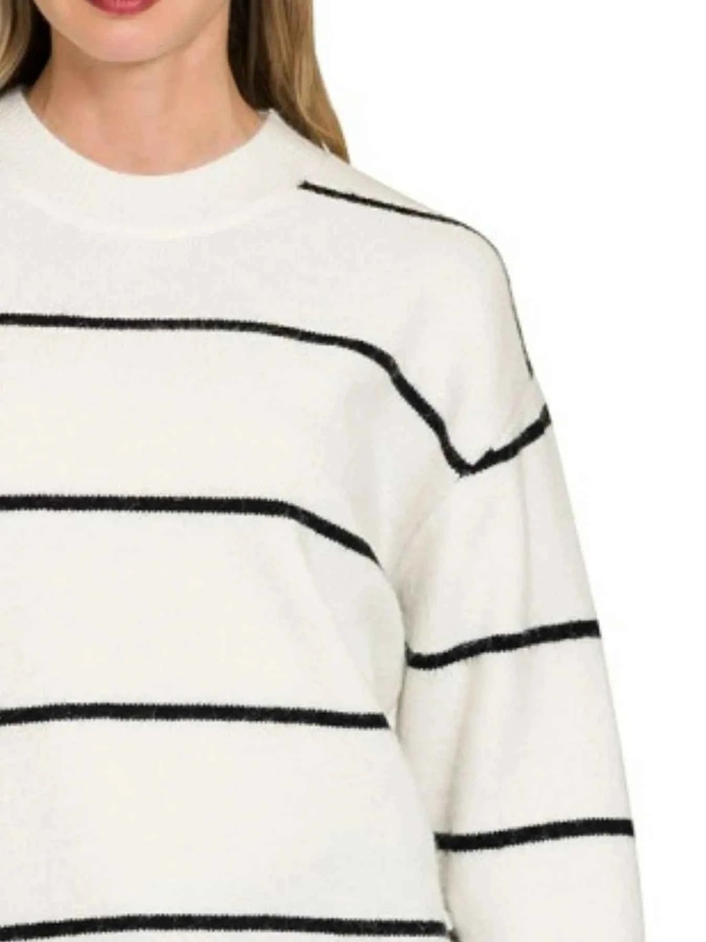 Zenana Round Neck Stripe Sweater 9a44c258-d1c1-4f2f-814b-f8e168419150-Max-Origin