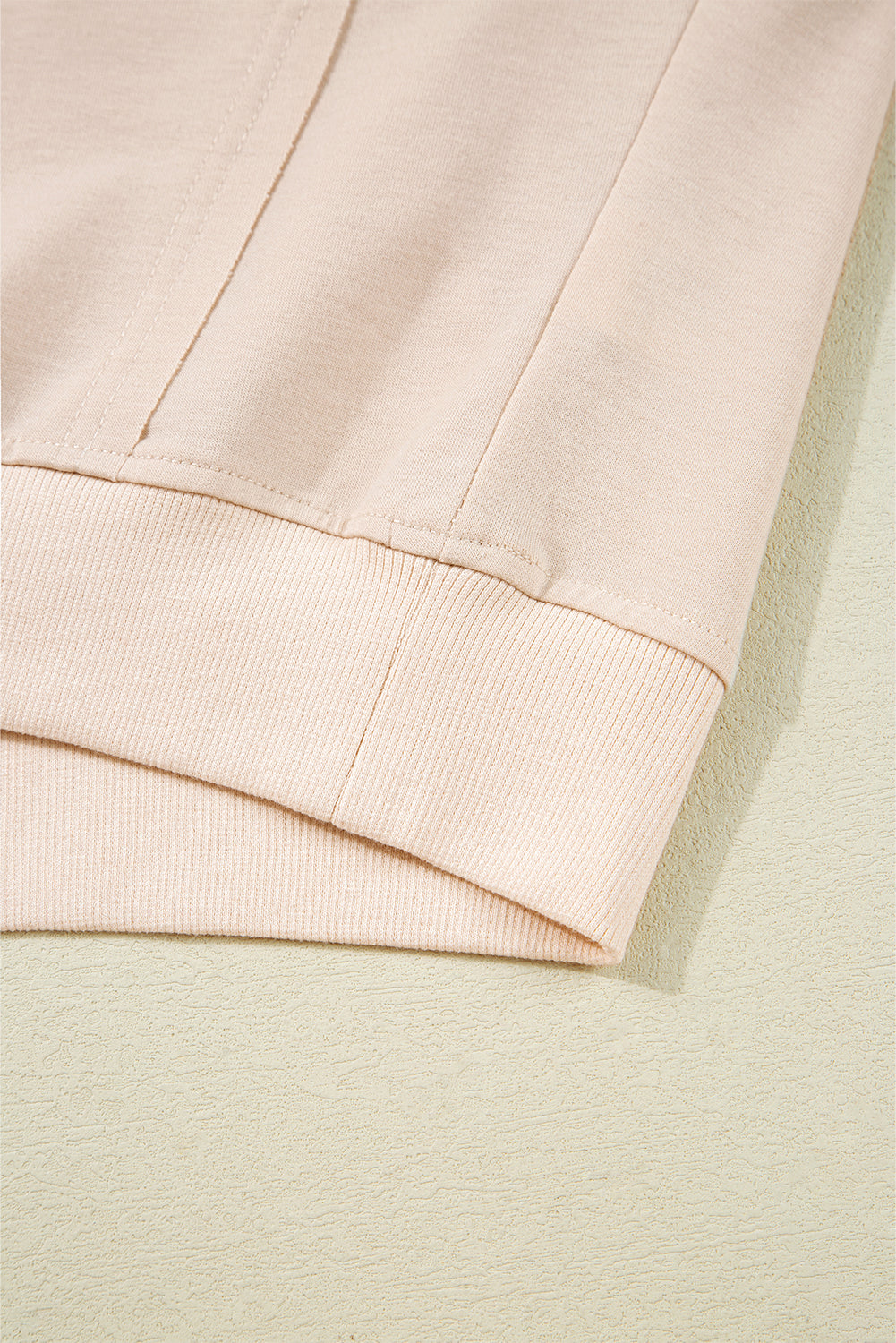 Smoke Green Raw Edge Flower Patch Drop Shoulder Long Sleeve Top 9aeaea3f733935f3