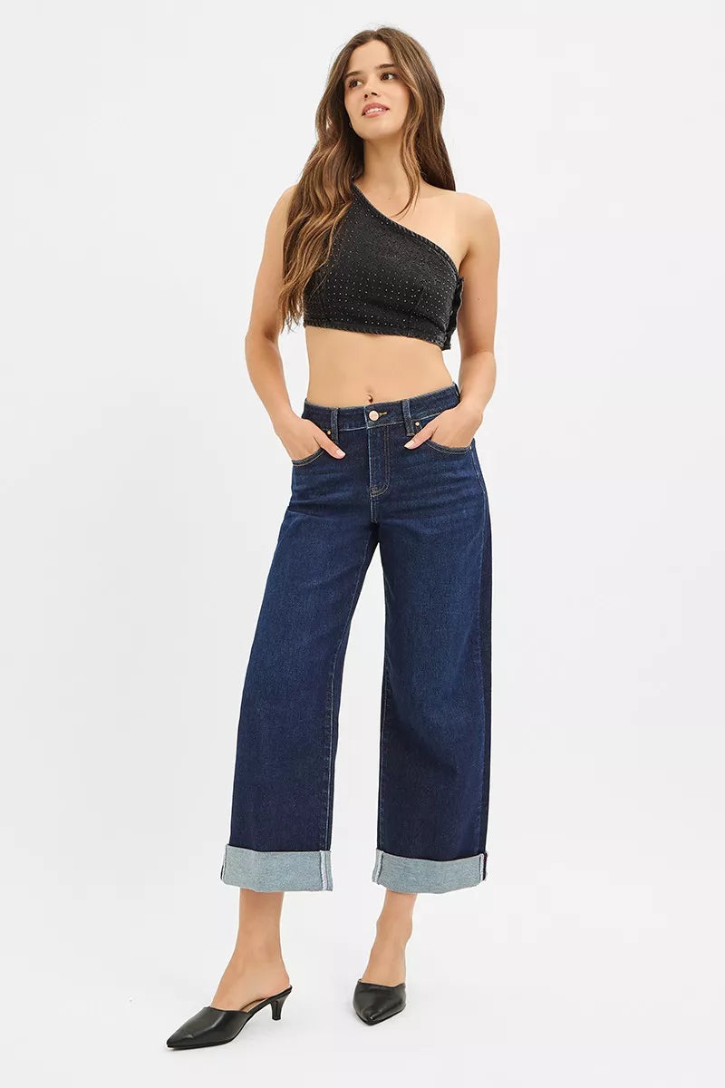 RISEN Mid Rise Fit Ankle Wide Roll Up Jeans 9b12b8a7e80e40f8ae14576c837fd1c5-Max-Origin