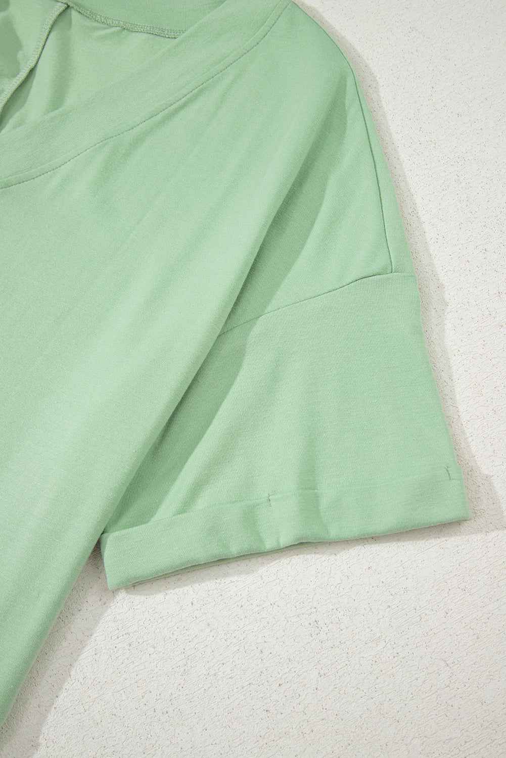 Bonbon Loose Half Sleeve V Neck Plain Romper 9b822f570f0ff096