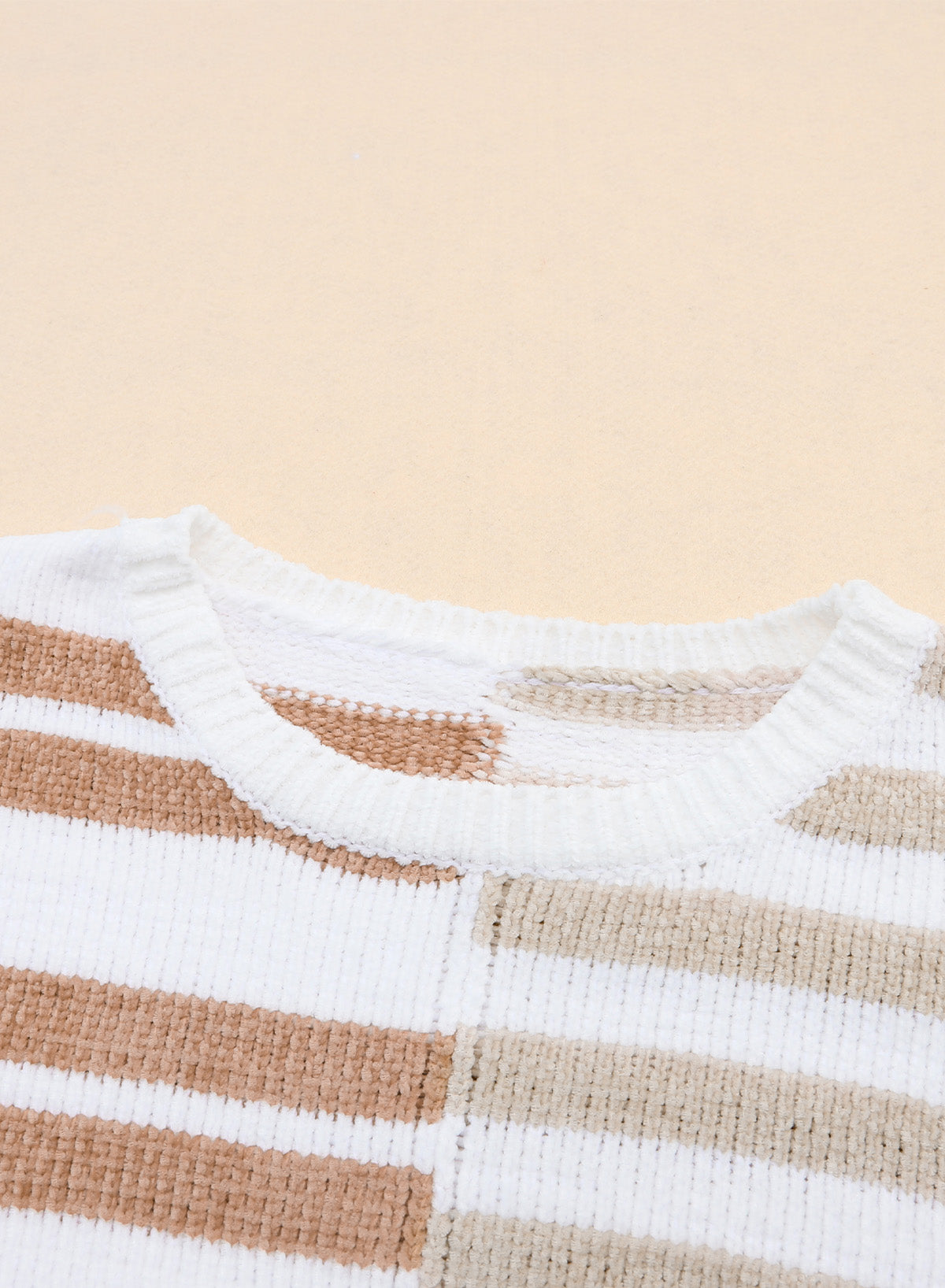 Color Block Drop Shoulder Pullover Striped Sweater 9bf949832b53243e