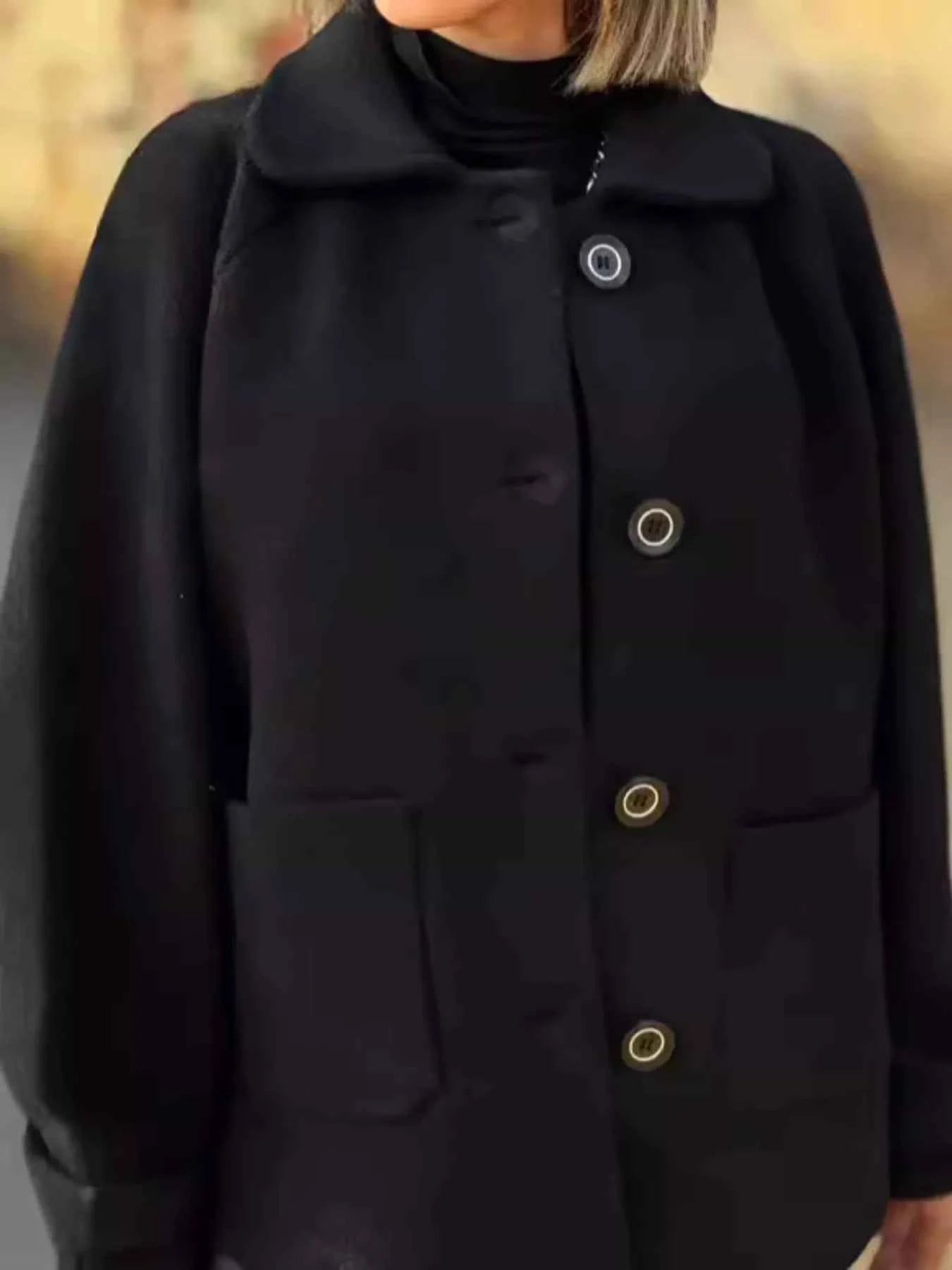 Full Size Button-Front Raglan Sleeve Coat Plus Size Black 9ca518357e5242d0b060d637ff63b86c-Max-Origin