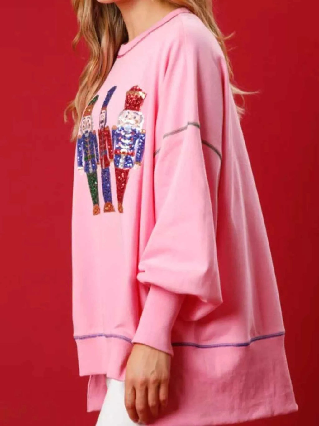 Christmas Nutcracker Sequin Round Neck Sweatshirt 9d2ea50d-44a6-4a67-8c8f-cf27d56fe21b-Max-Origin