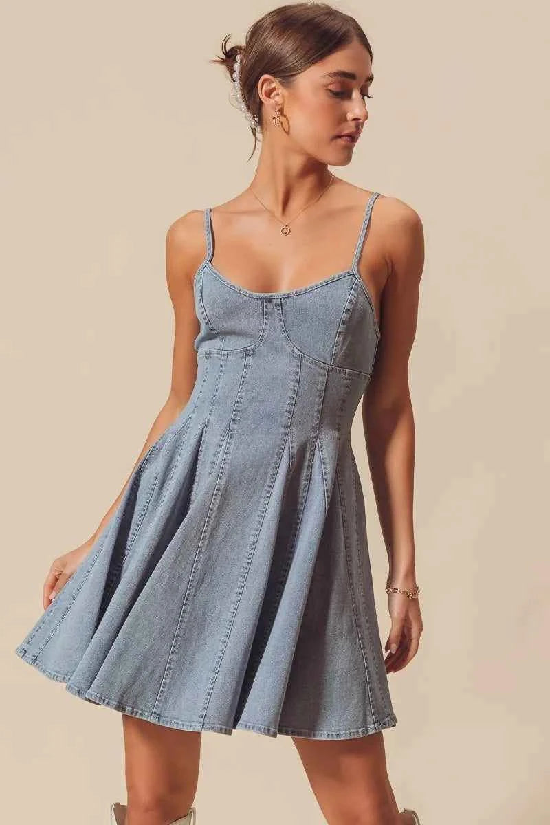 SO ME A Line Fit and Flare Denim Mini Dress 9d75a8d8d98e4e91806d380f028d7b66-Max-Origin