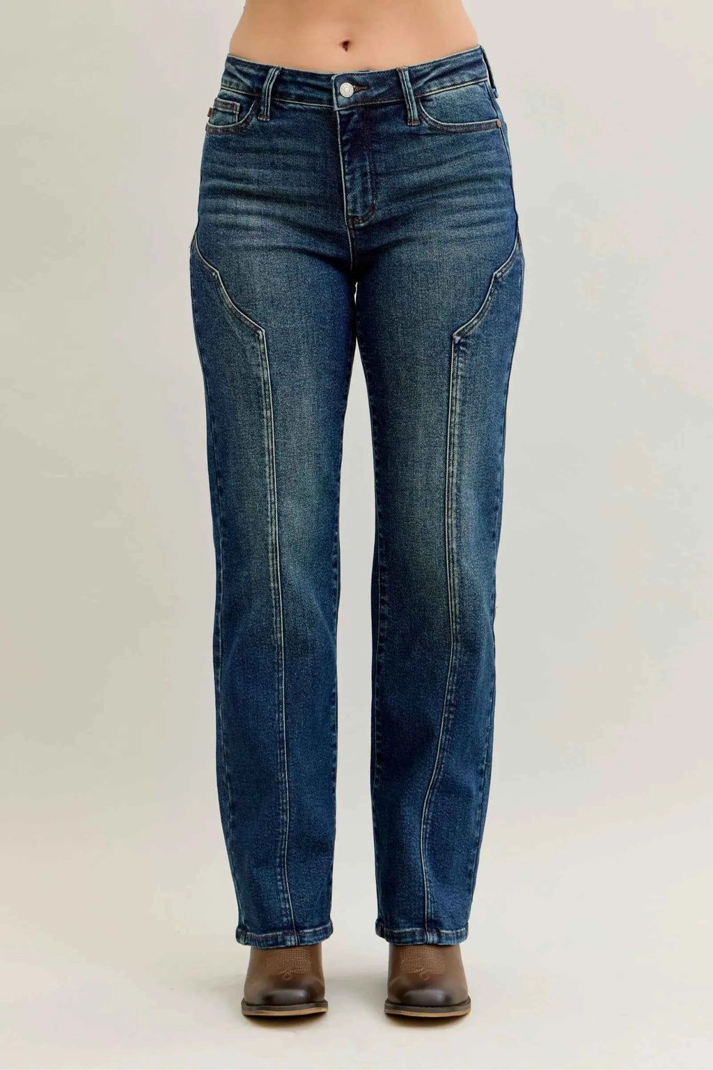 Judy Blue Full Size Seam Detail Straight Leg Jeans Plus Size Dark 9d97c75a-2ce7-4b80-8612-0c4647454cad-Max-Origin