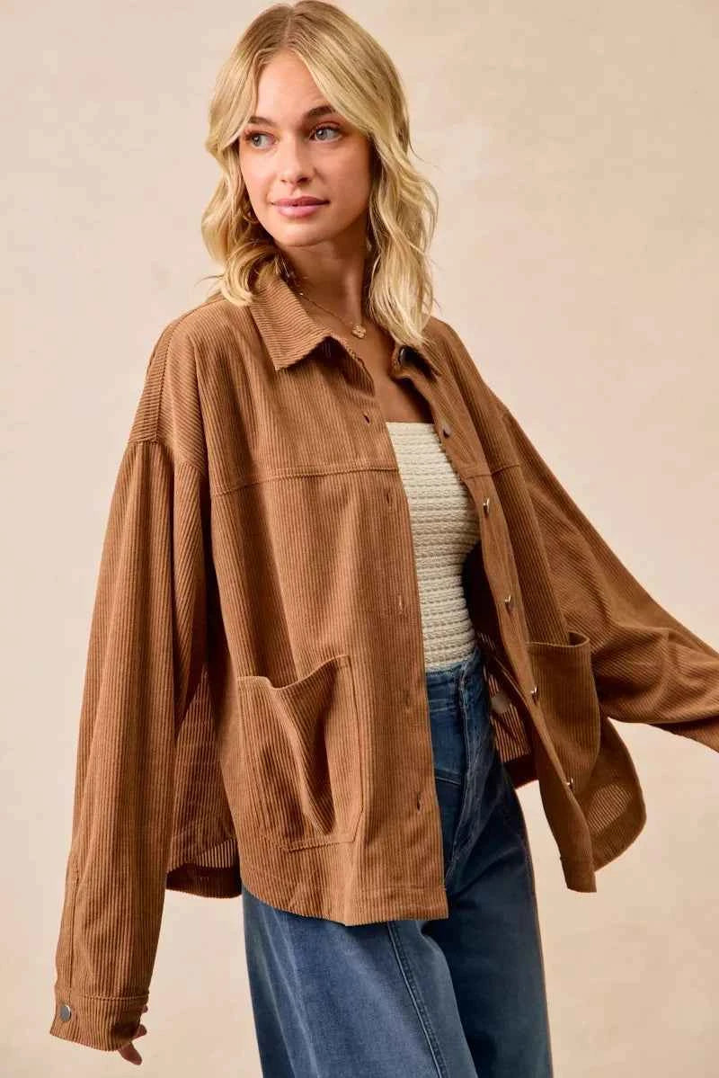 BiBi Corduroy Relaxed Fit Shacket with Back Pleat 9db99419db47422bb0b562bf81d764fb-Max-Origin