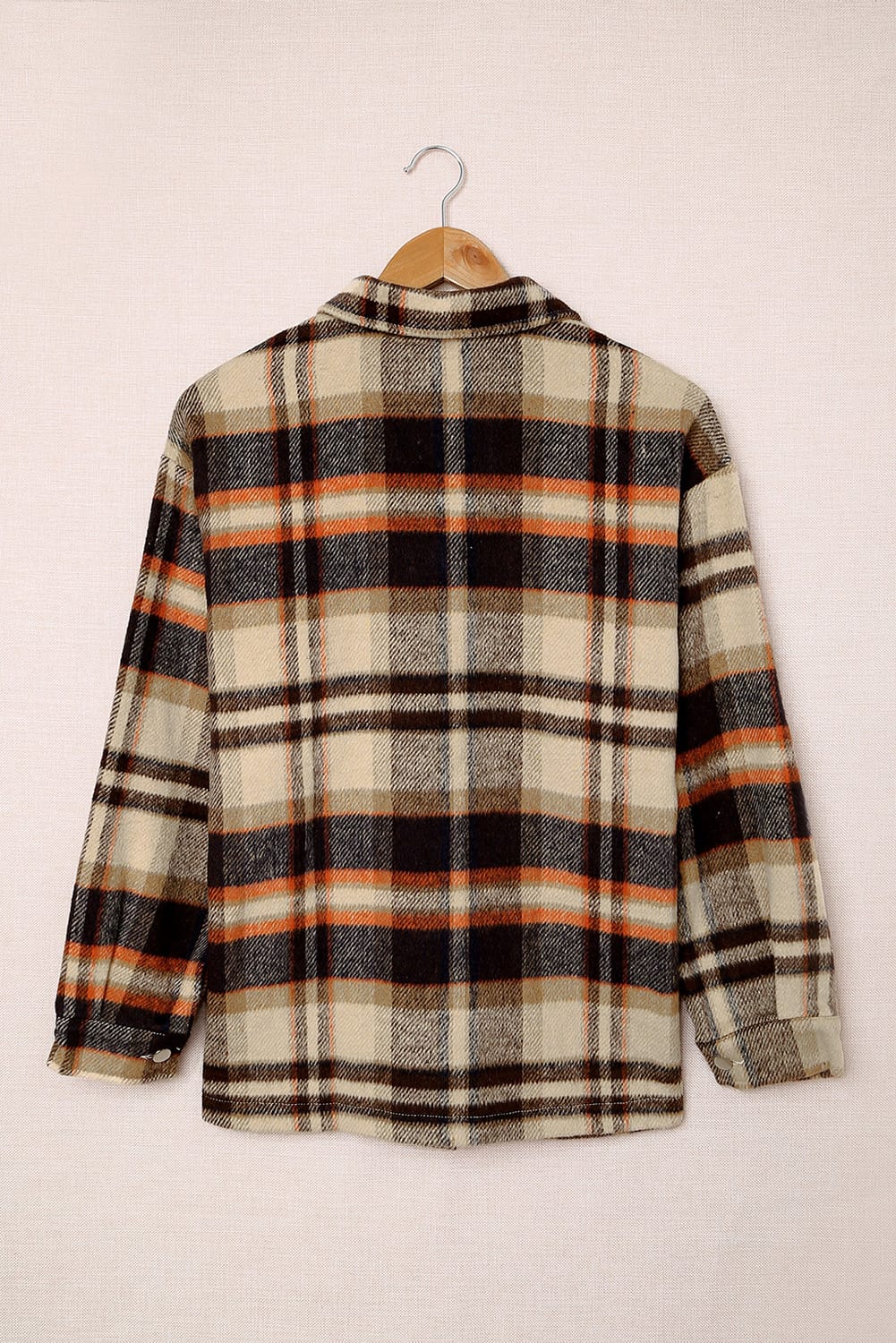Red Plaid Button Front Pocket Shirt Shacket 9dce81748b60147f