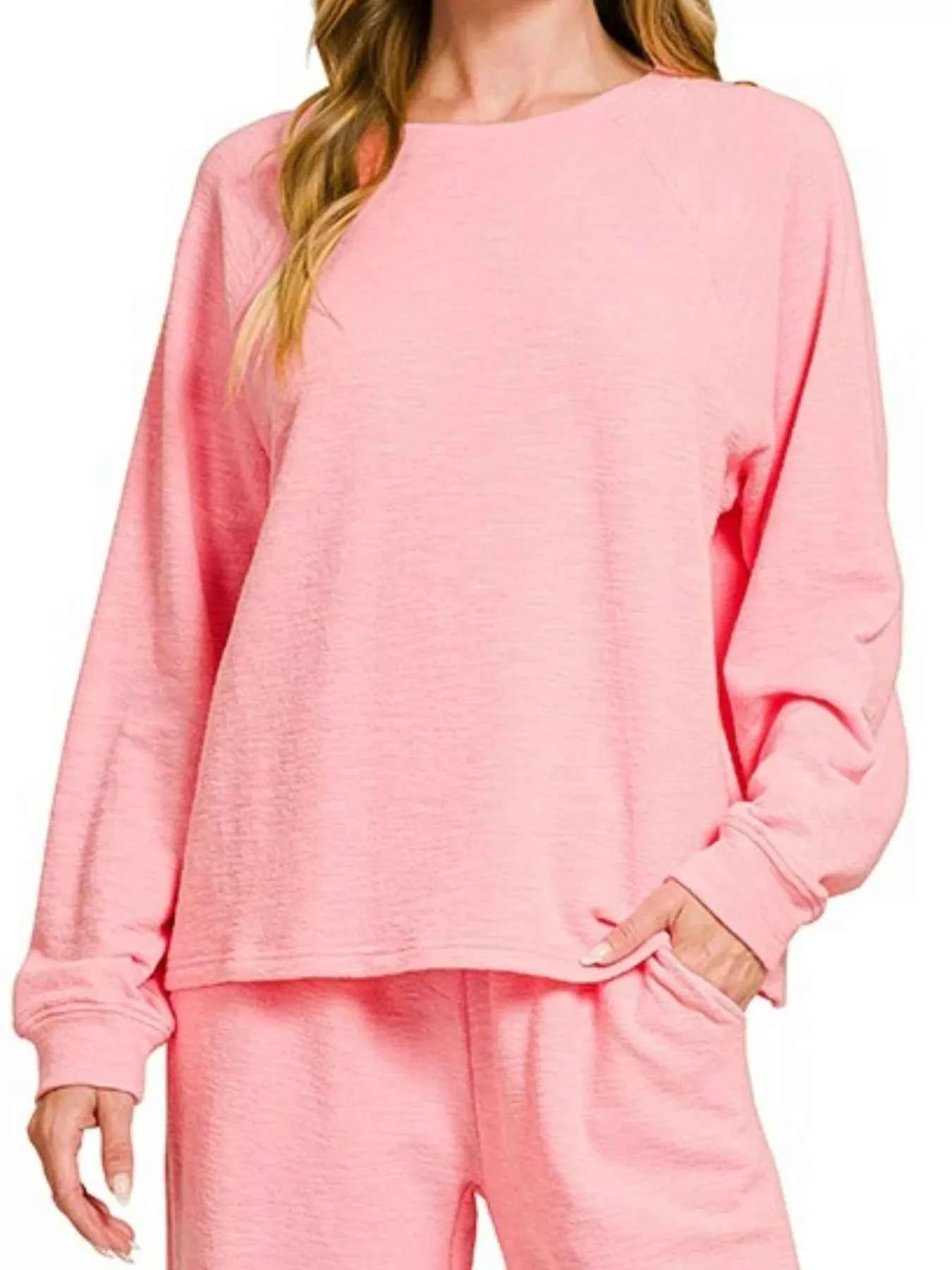 Zenana Slub Long Sleeve Top and Pants Lounge Set 9e0a4a6a-8a66-4a2d-b833-4067d2f4f924-Max-Origin