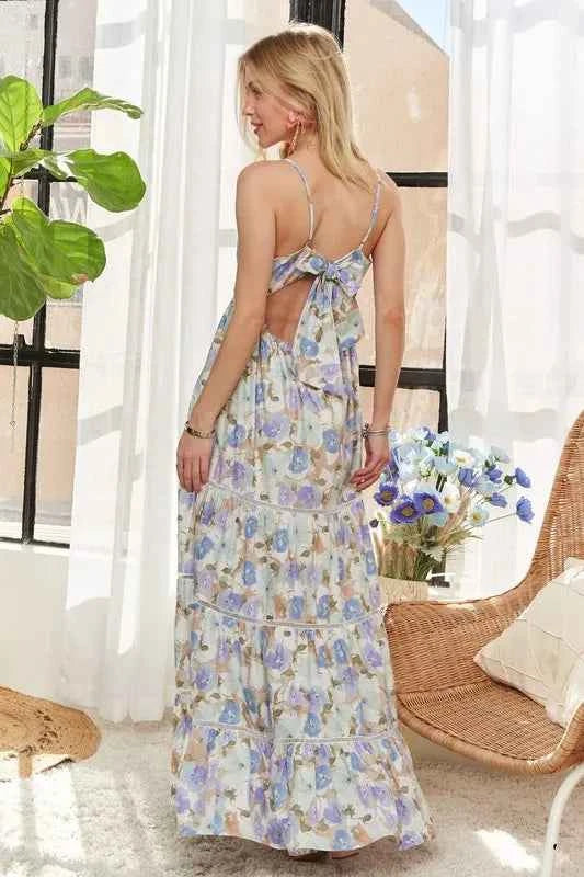 ADORA Bow Back Floral Cami Dress