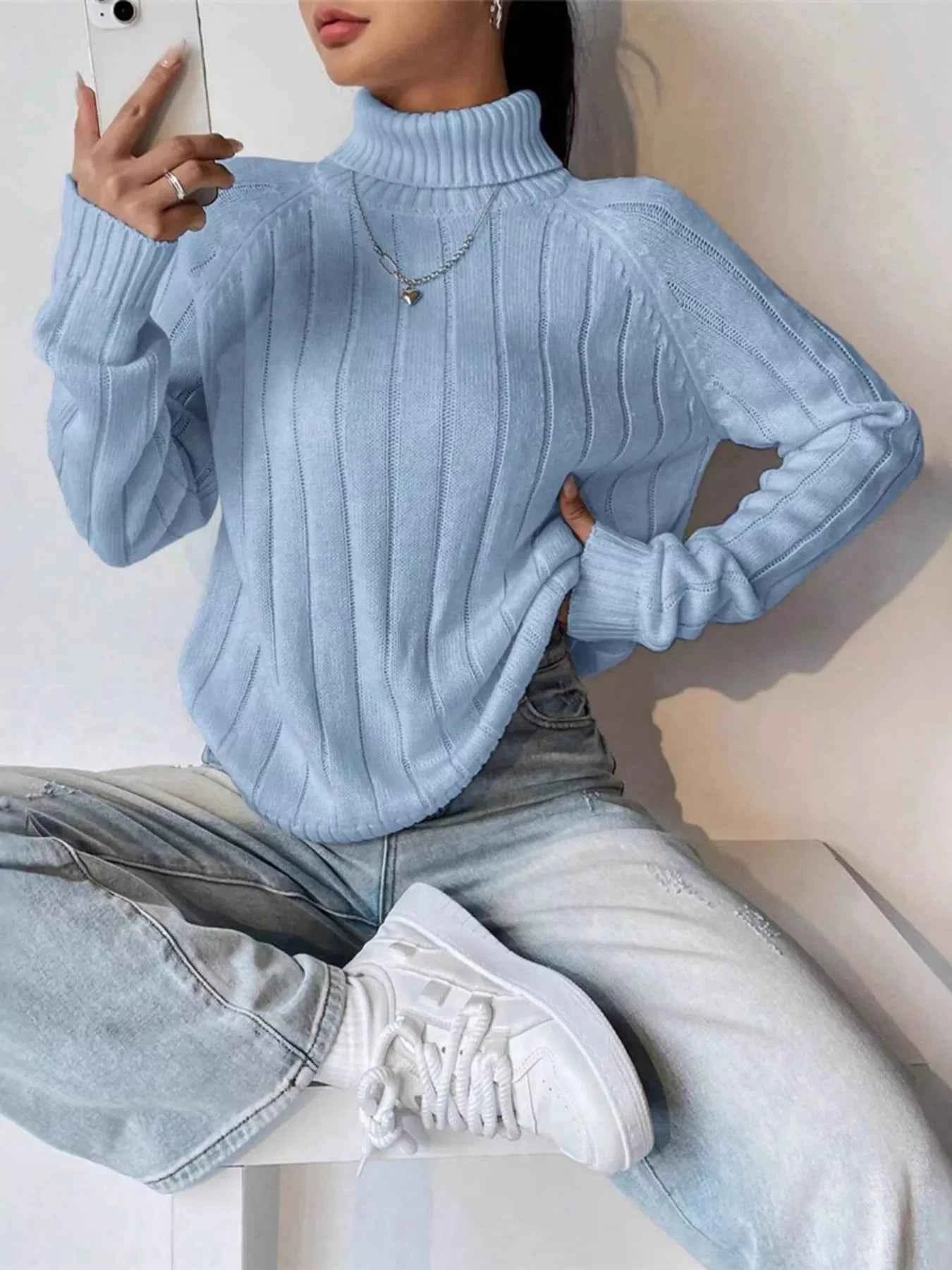 Ribbed Turtleneck Long Sleeve Sweater 9e84a94dc8cb4548b66fb3da16a1f836-Max-Origin