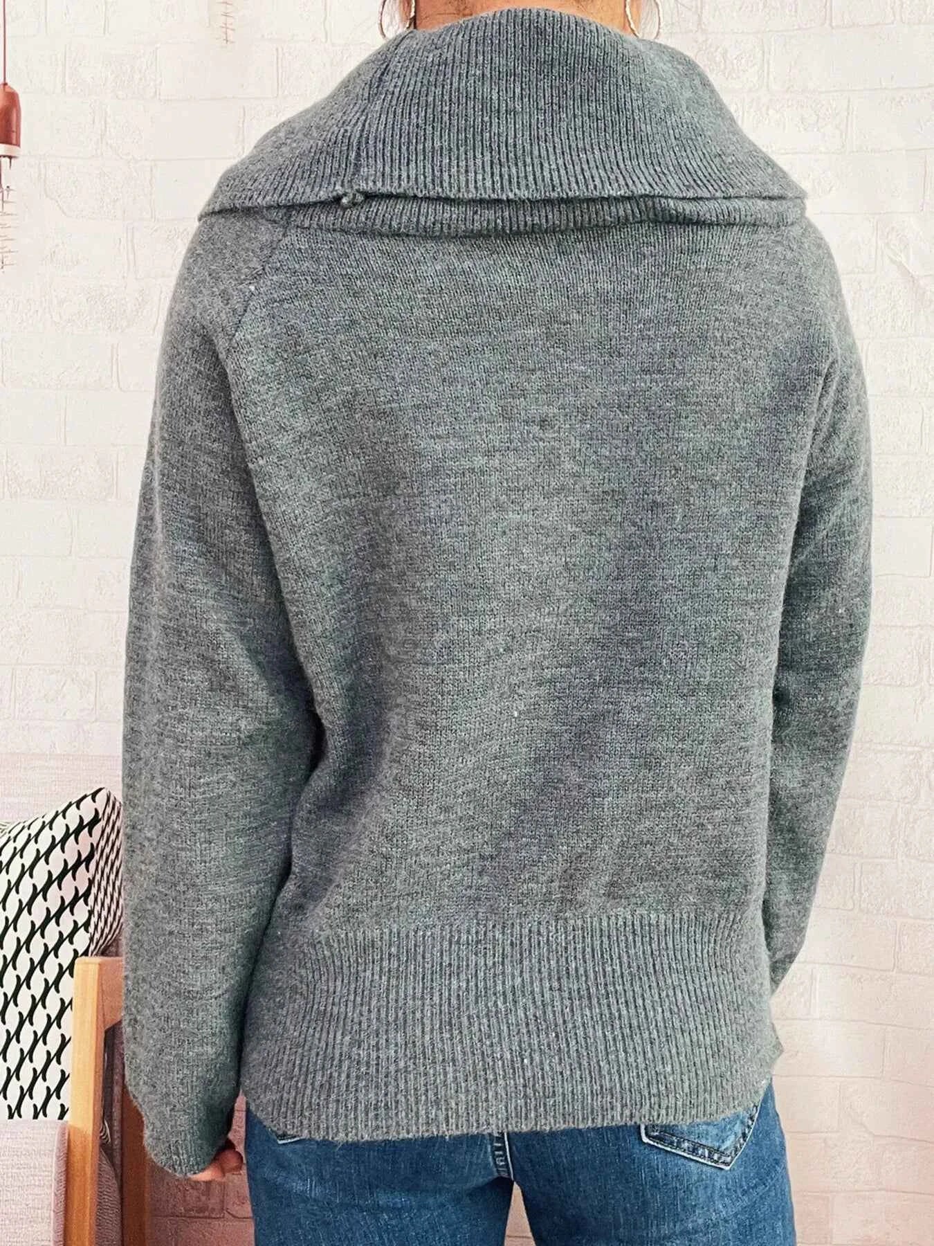 Striped Turtleneck Long Sleeve Sweater 9ed4dba7a87943f3bae67a0002520bfd-Max-Origin